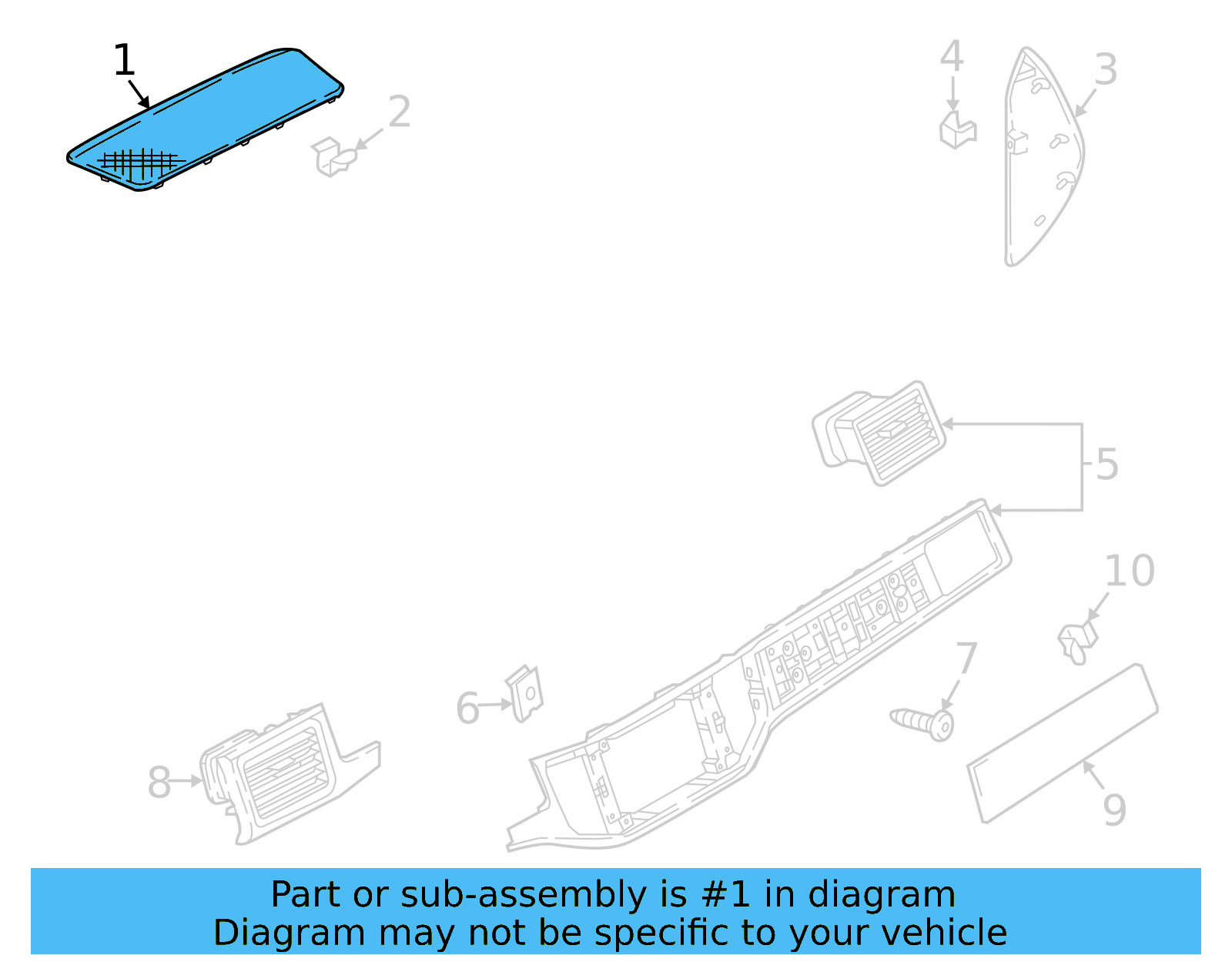 Speaker Grille 3CN-819-153-82V - View 9