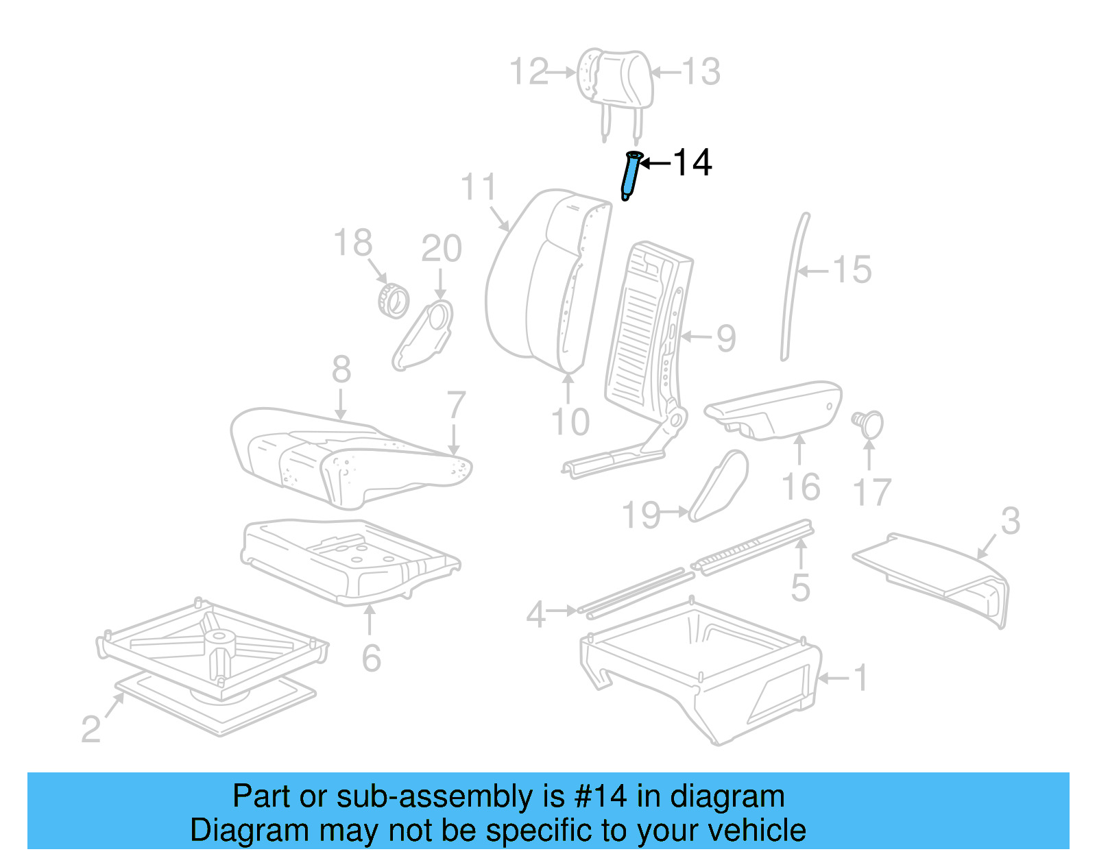 Headrest Guide 1H0-881-939-B41 - View 4
