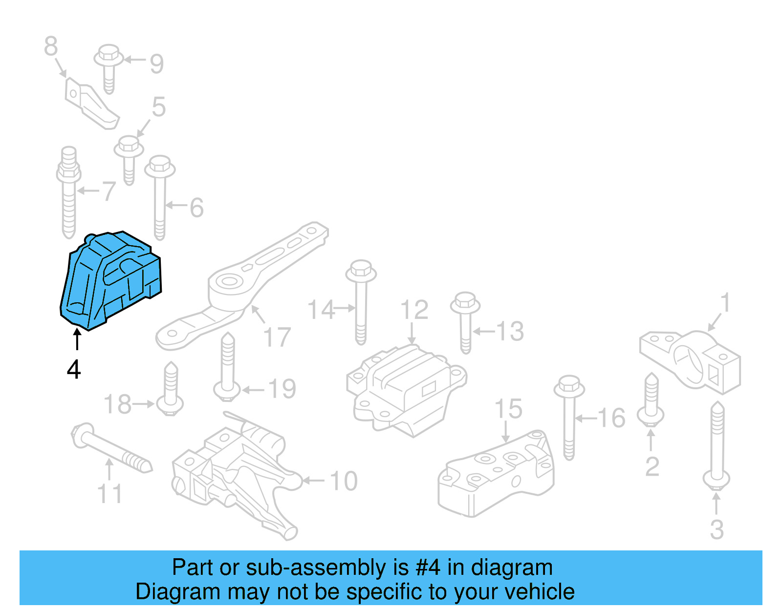 Motor Mount 1K0-199-262-CL