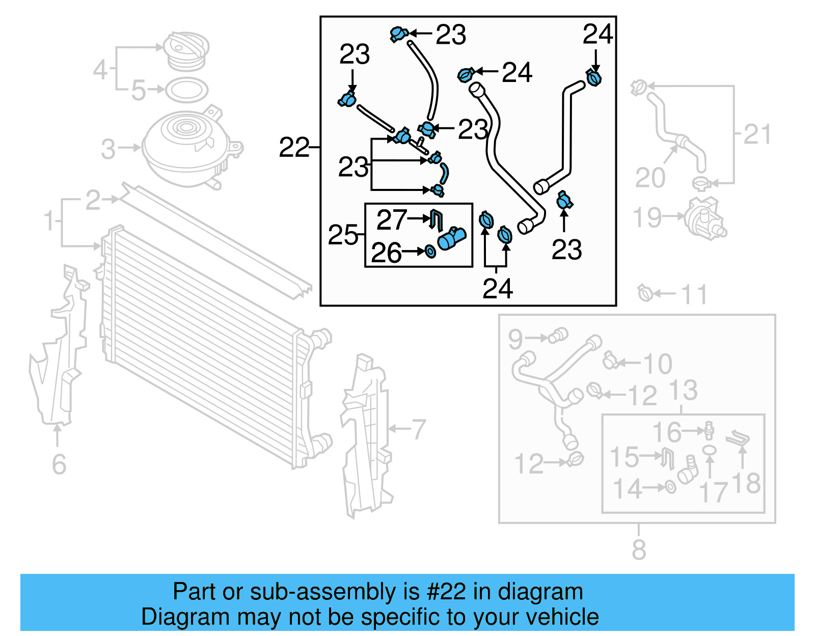Upper Hose 1K0-122-101-LF - View 5
