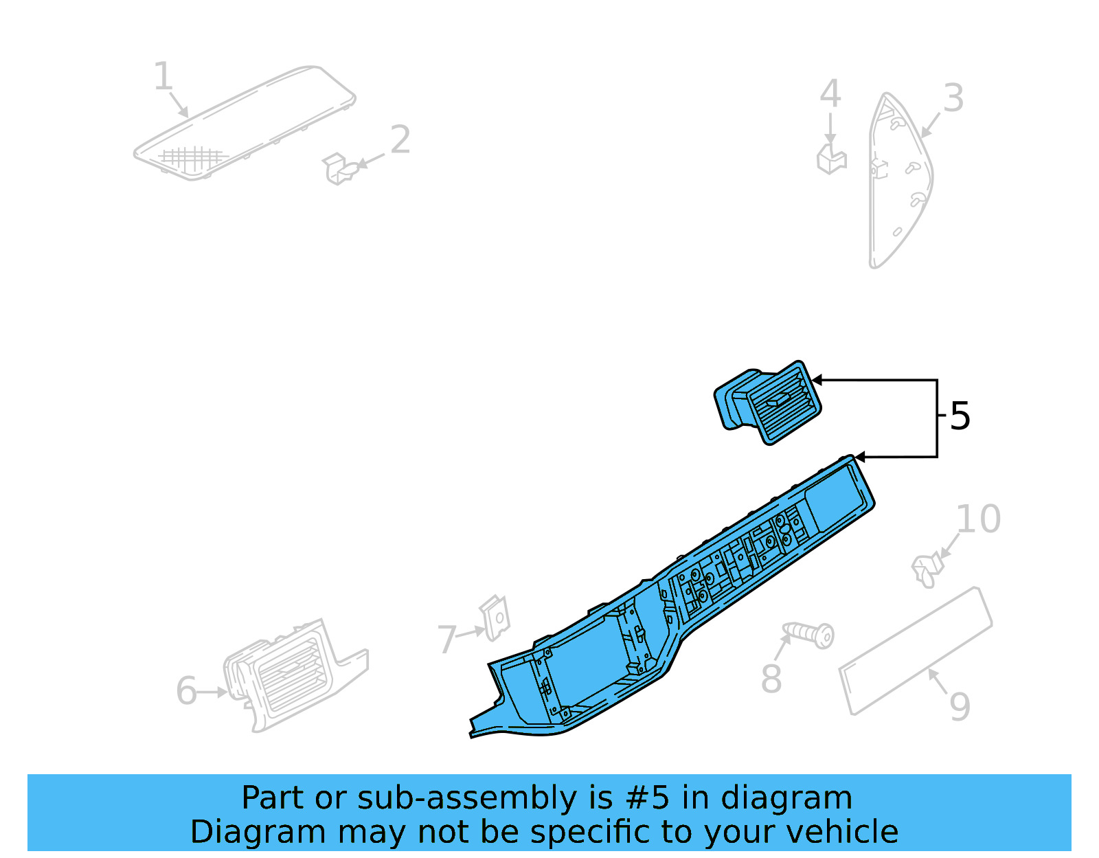 Trim Panel 3CN-858-416-K-WBZ - View 7