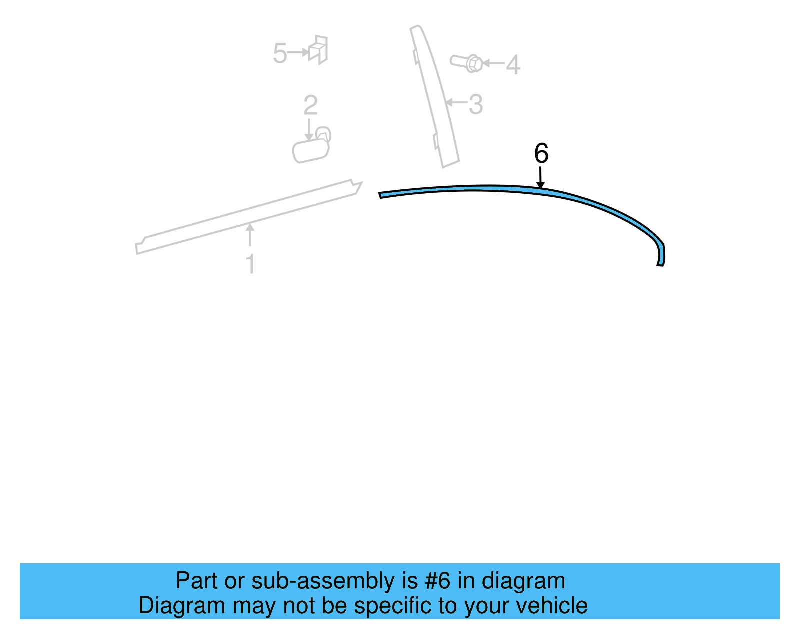 Frame Molding 1K5-839-643-A - View 4