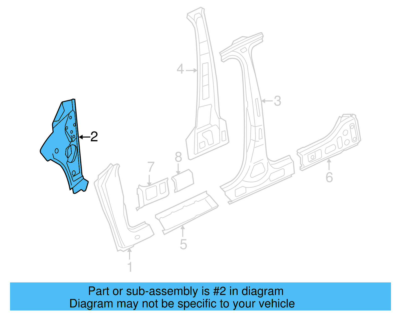 Inner Pillar 3C8-802-124 - View 2