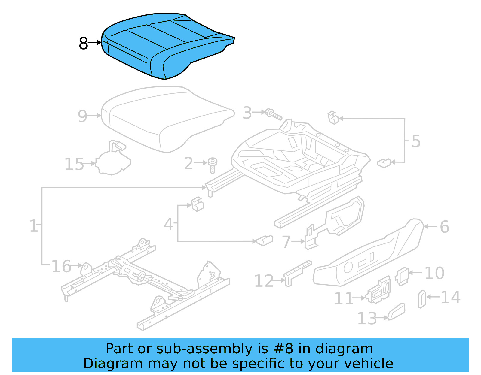 Seat Cover 3G8-881-405-BC-RCN