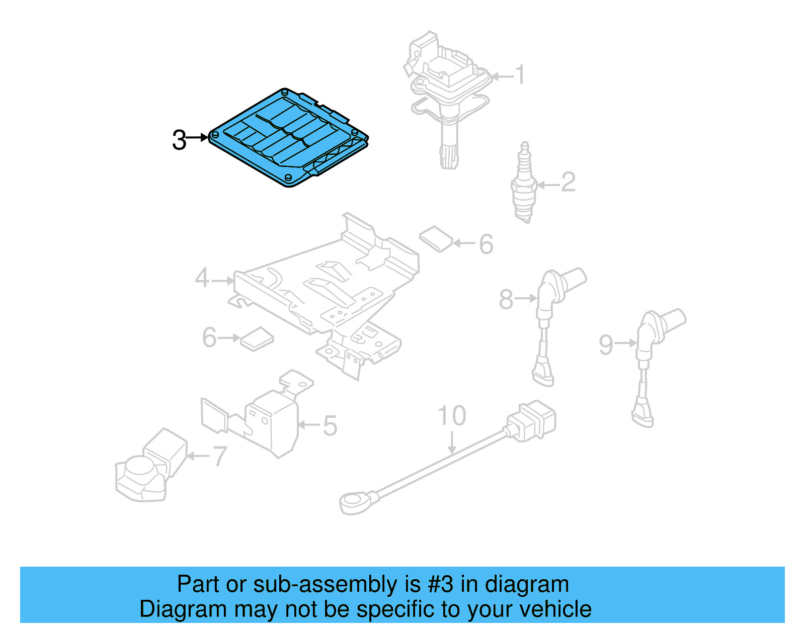 Engine Control Module (ECM) 07K-906-032-BK - View 2