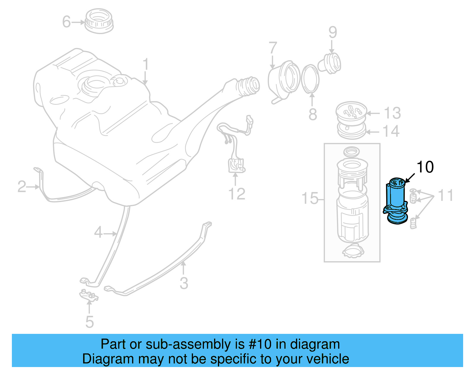 Fuel Pump 1H0-919-651-P - View 6