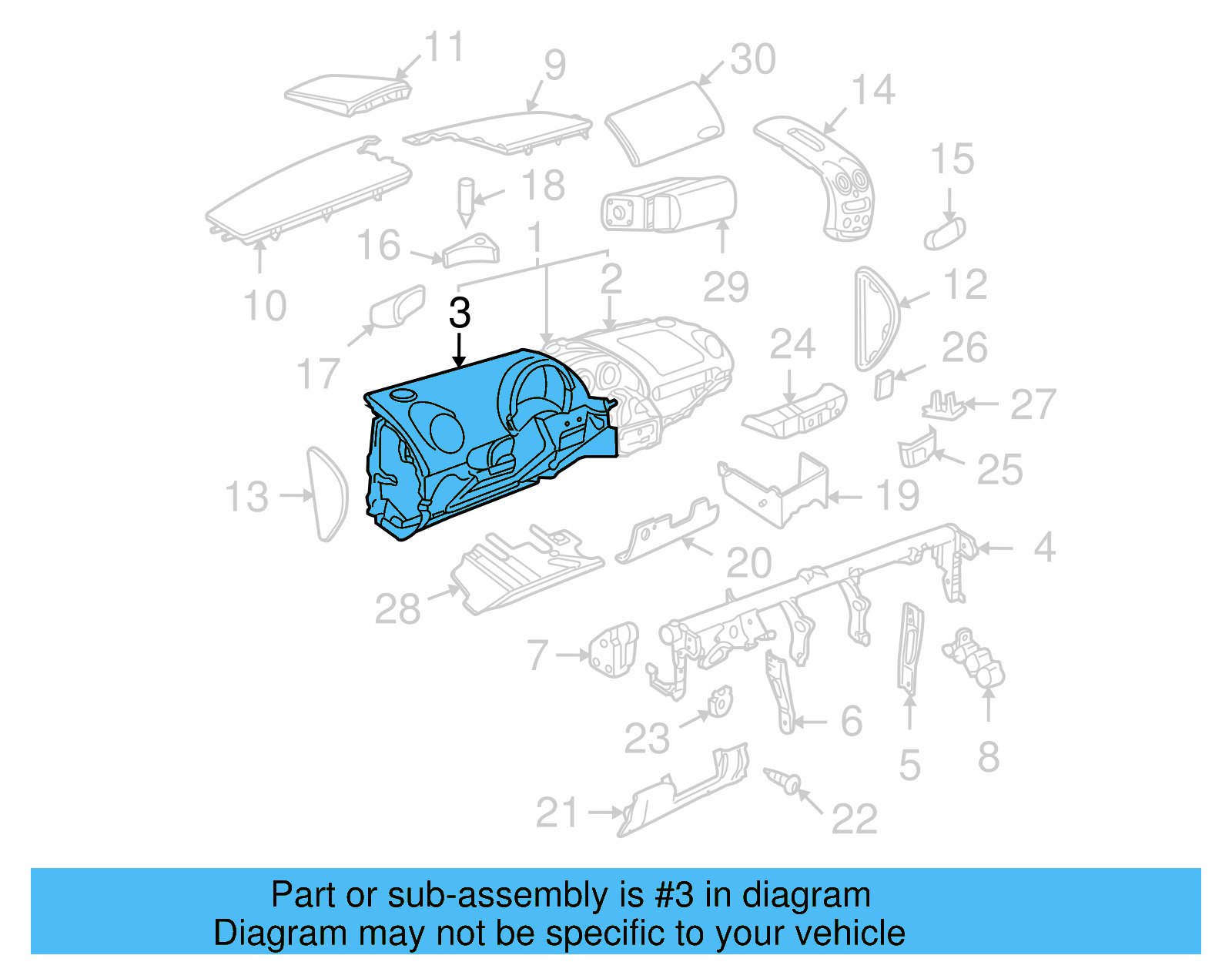 Instrument Panel Upper Cover 1C1-858-451-C-8SM - View 15