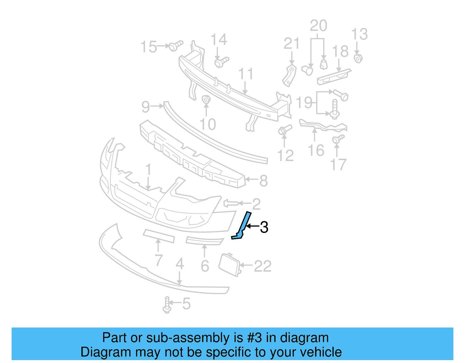 Bumper Cover Side Support 3C0-807-178 - View 6