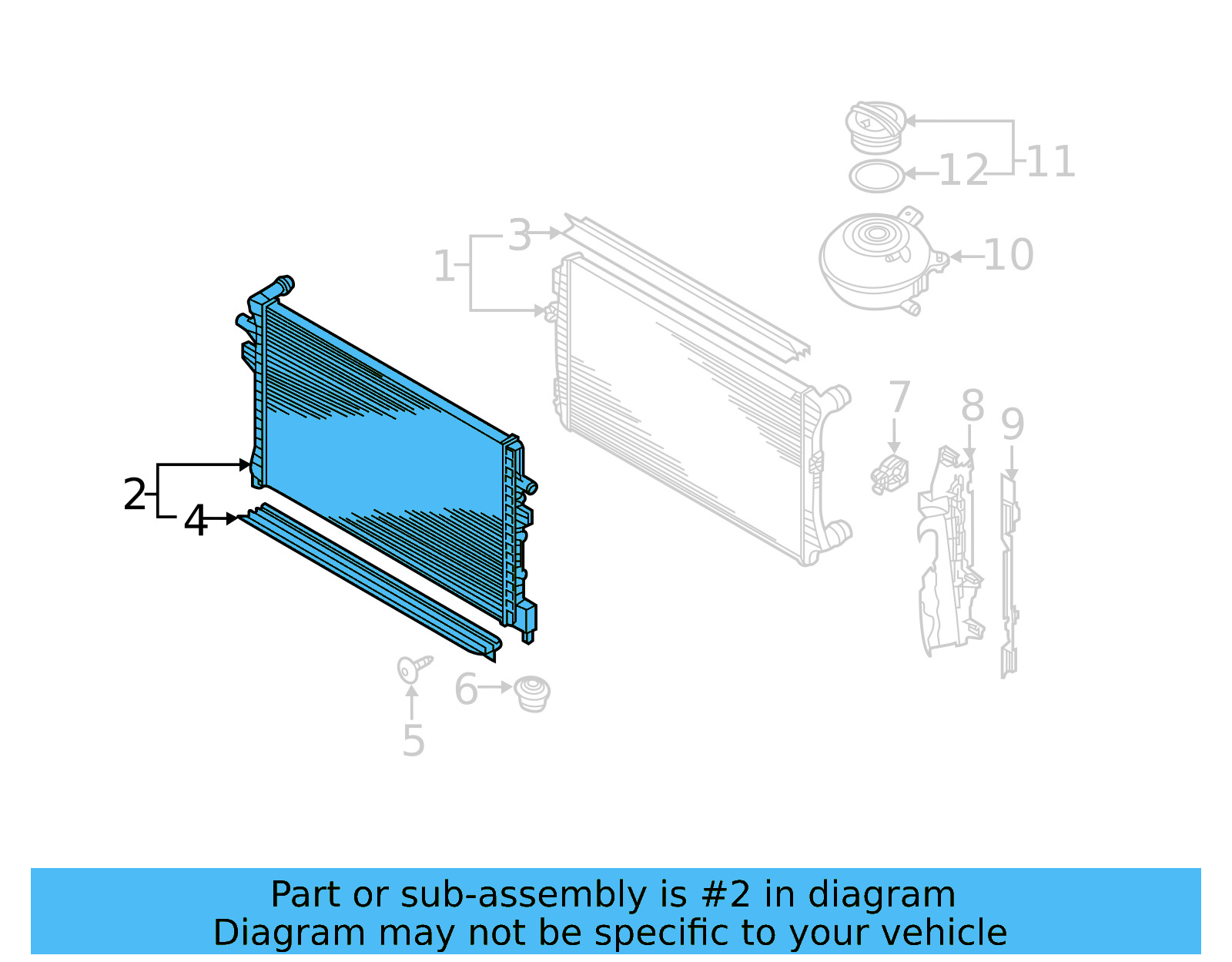 Auxiliary Radiator 5Q0-121-251-HS - View 13