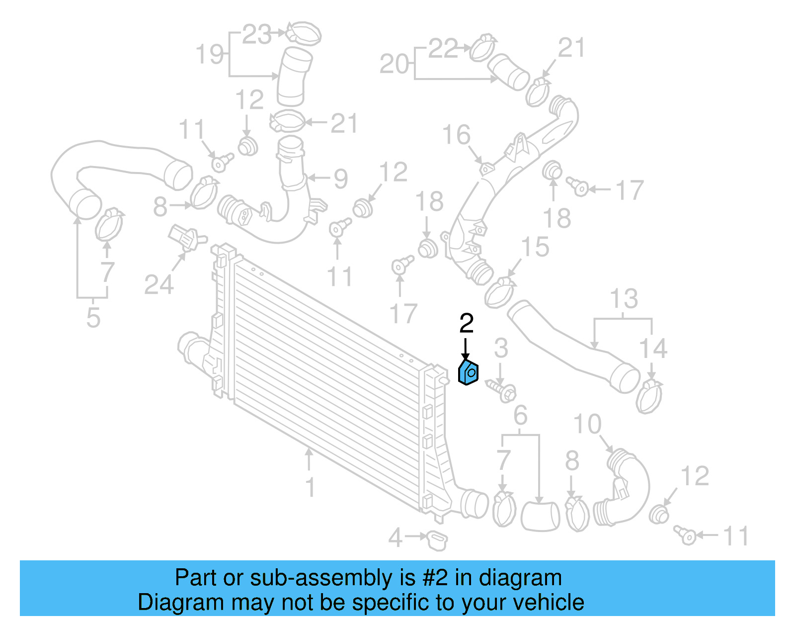 Radiator Upper Mount 1Z0-121-367-B - View 16