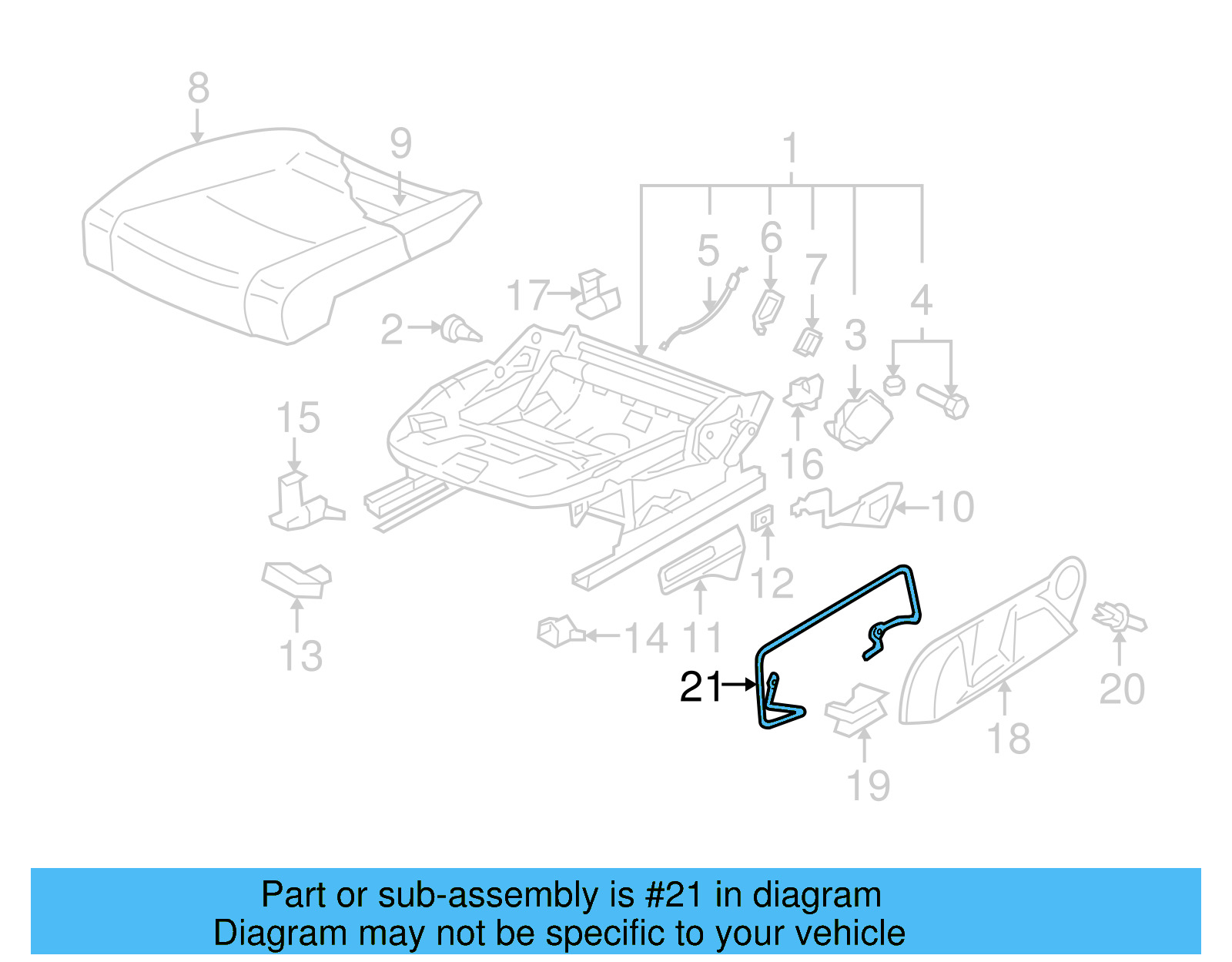 Retaining Bracket 8E0-881-560 - View 18