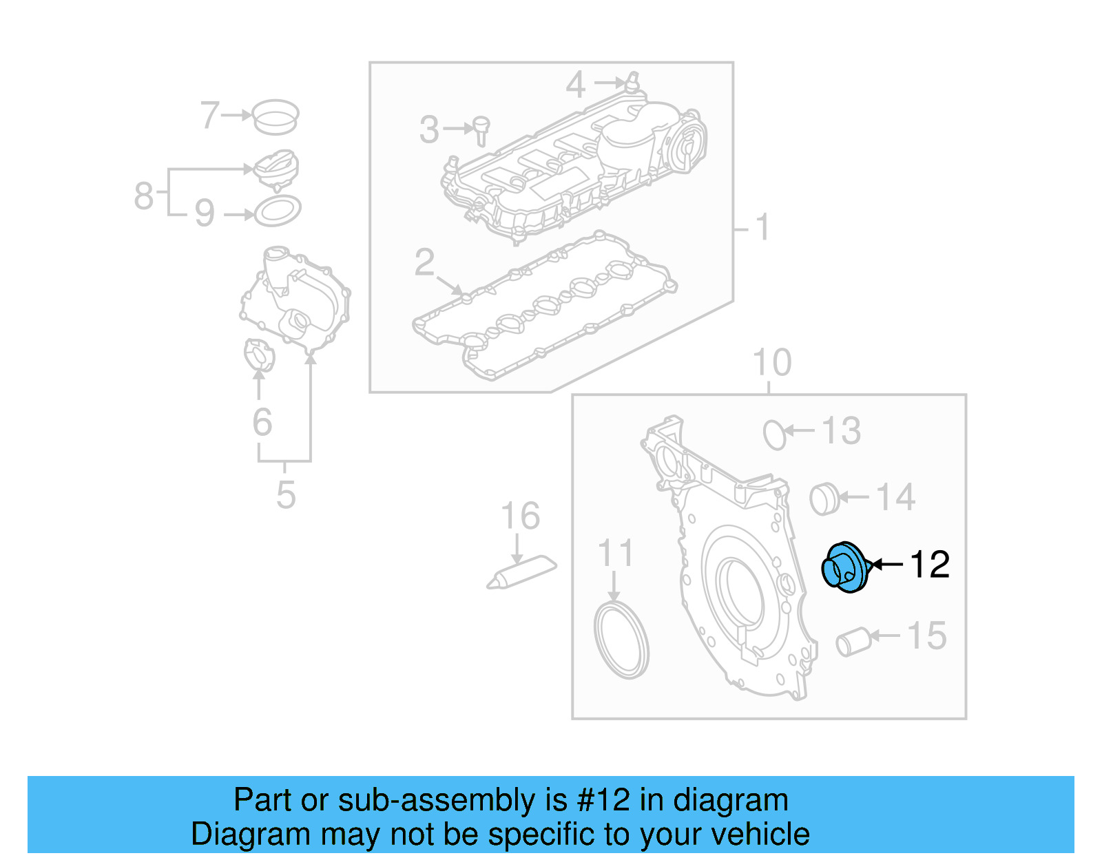 Timing Cover Plug 07K-109-273 - View 4