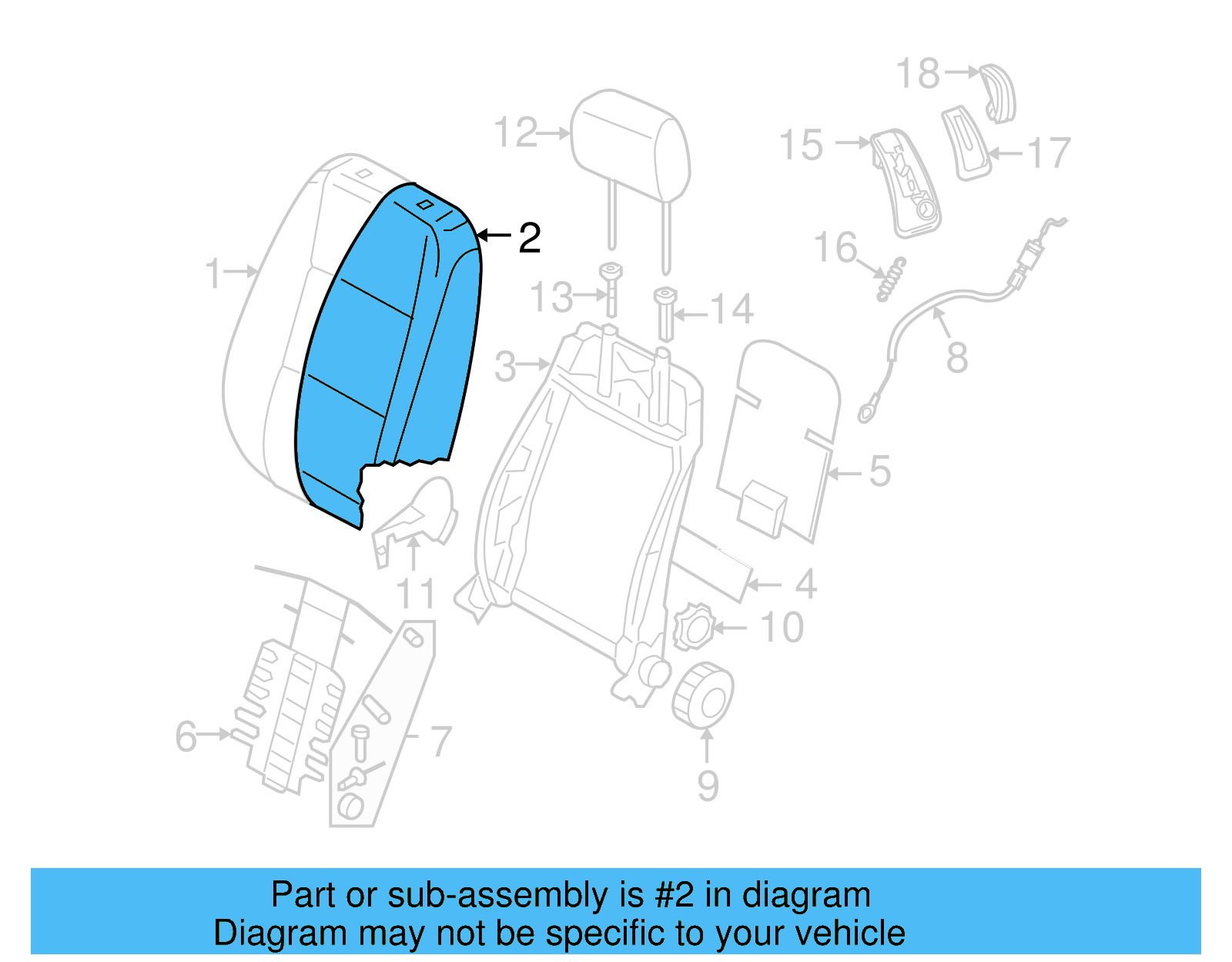 Seat Back Pad 1Q0-881-775-A - View 3