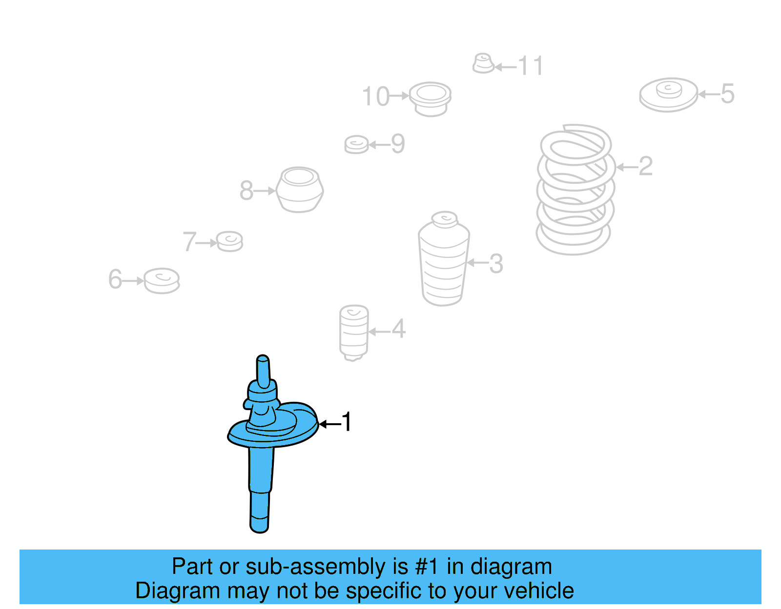 Strut 1J0-413-031-BH - View 9