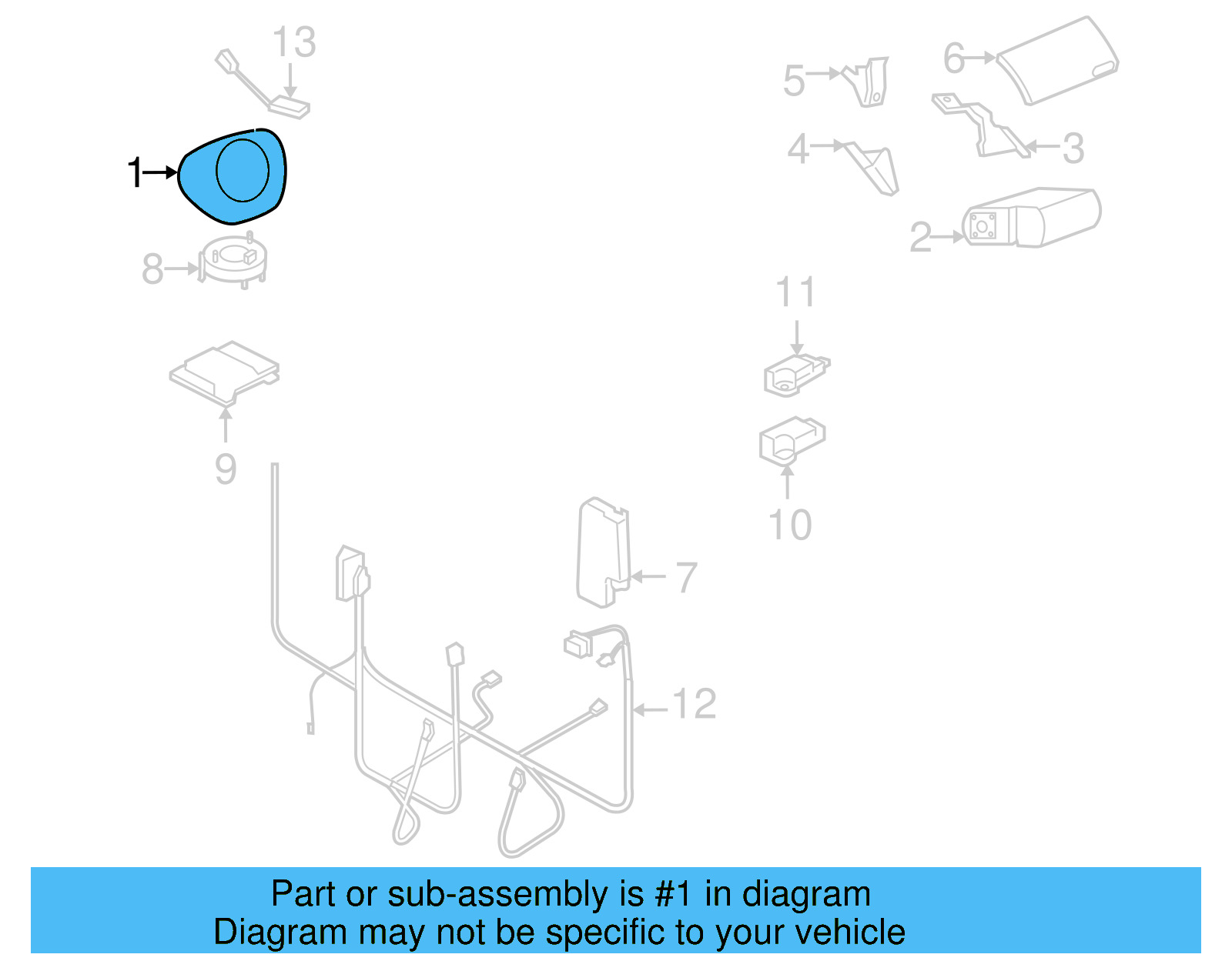 Driver Air Bag 1C0-880-201-Q-4EC - View 16
