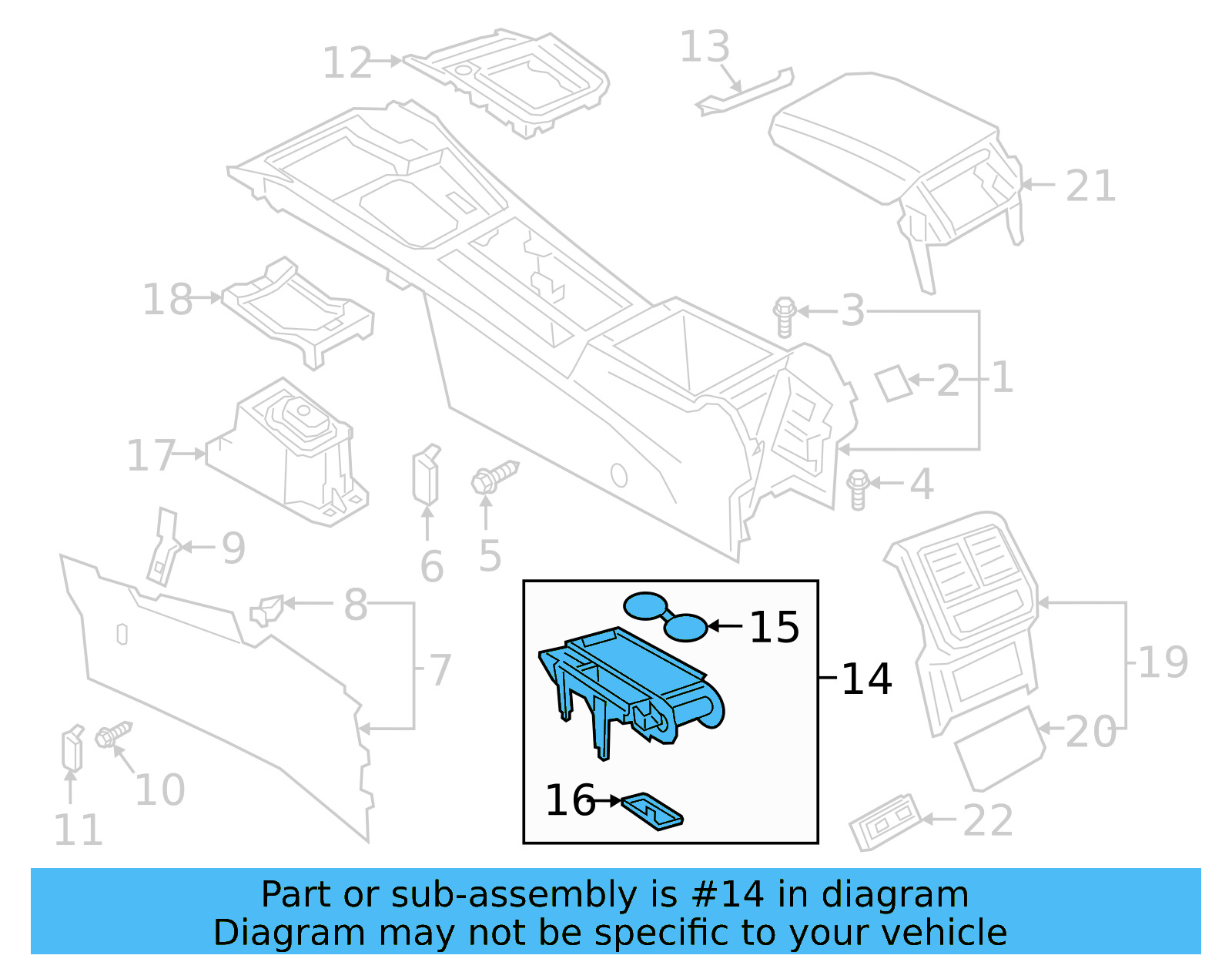 Cup Holder 3G0-862-531-G-81U - View 8