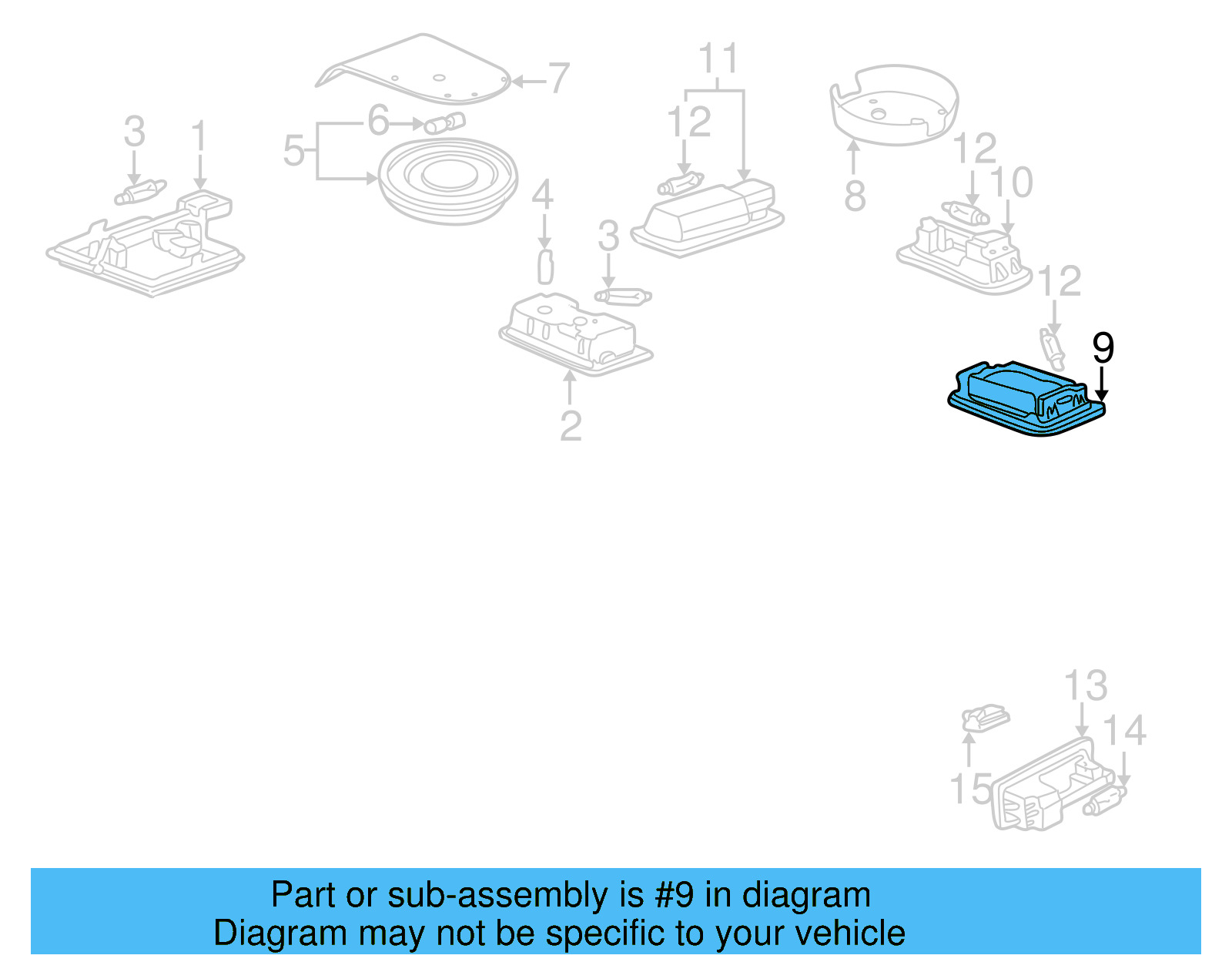 Interior Lamp 357-947-105-B-Y20 - View 6