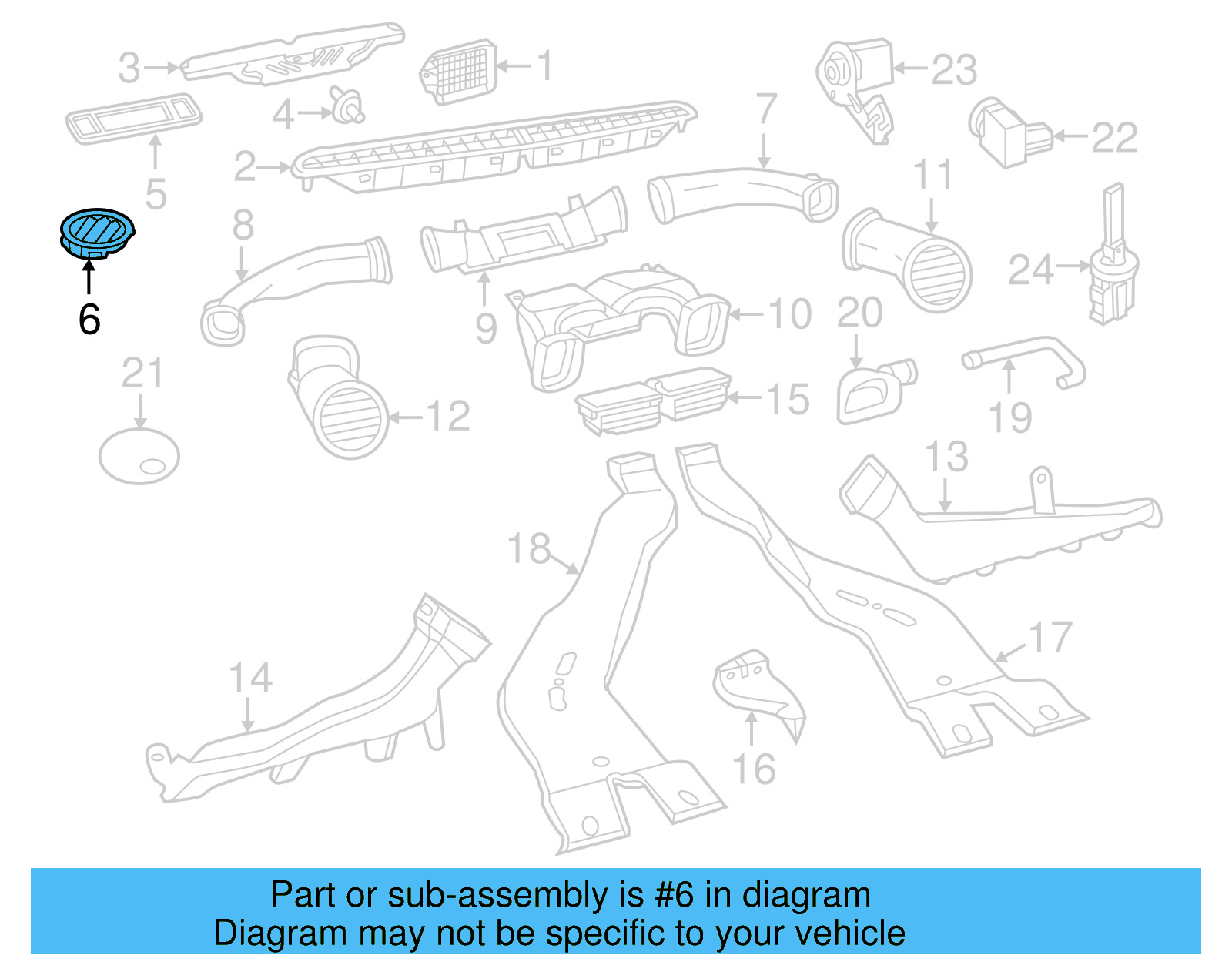 Defogger Grille 5C5-819-705-A-82V - View 6