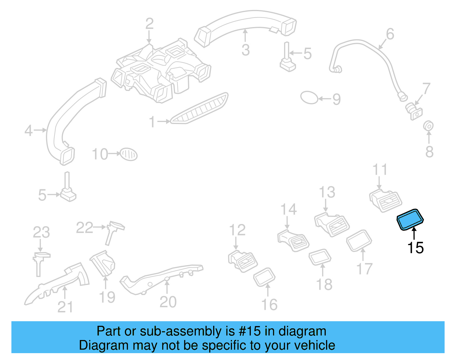 Trim Bezel 7P1-819-574-D-1QB - View 6