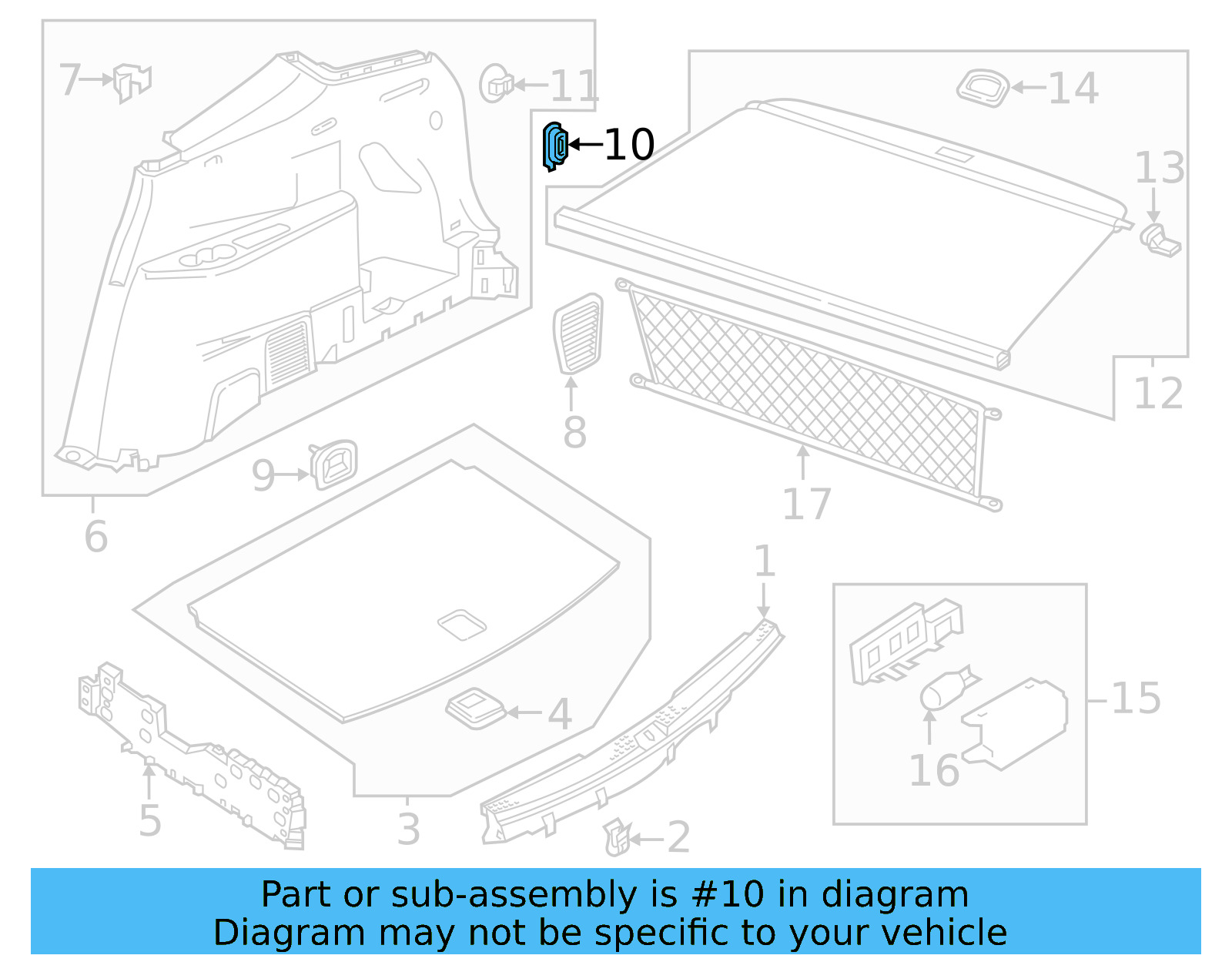 Tie Down Hook 3V9-867-615-9B9 - View 24