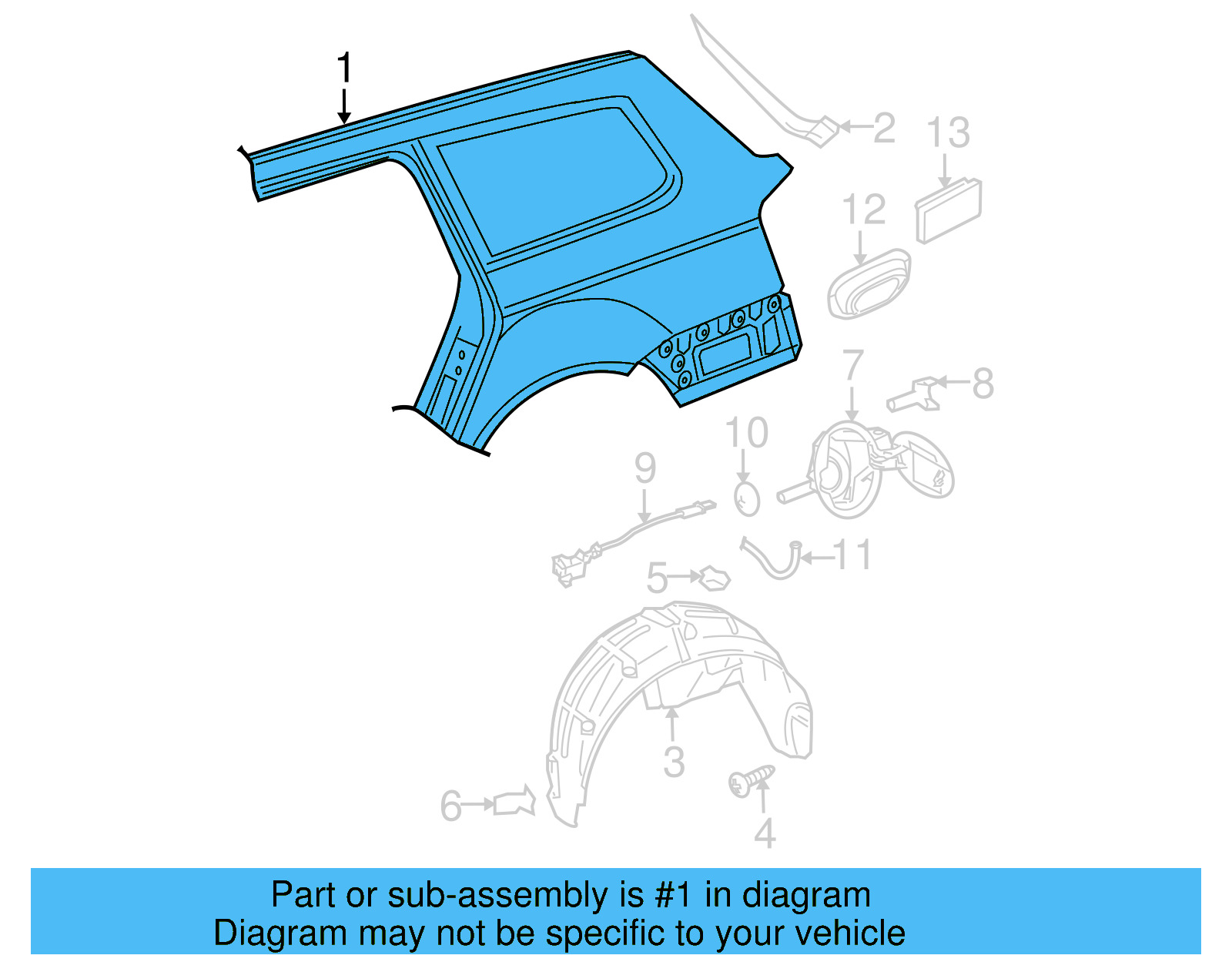 Quarter Panel 3C9-809-844-A - View 9