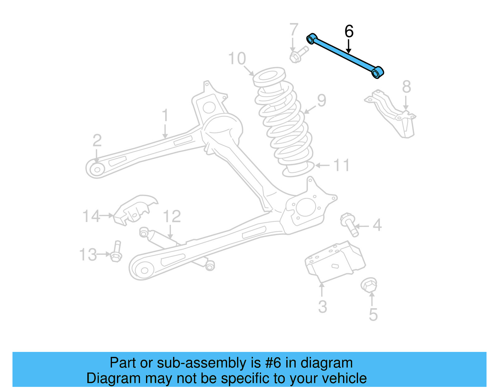 Track Bar 7B0-505-173-B - View 3