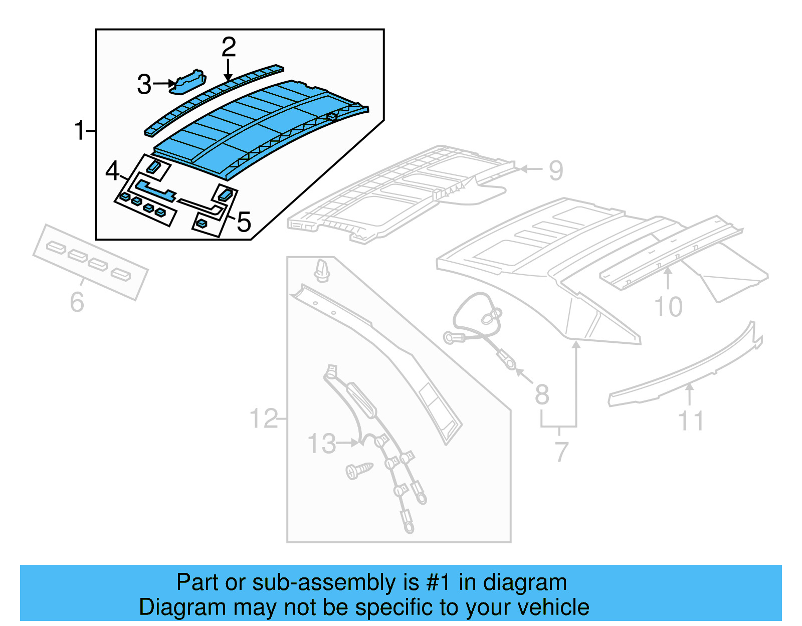 Sunroof Trim 1Q0-871-943-D-88U - View 5