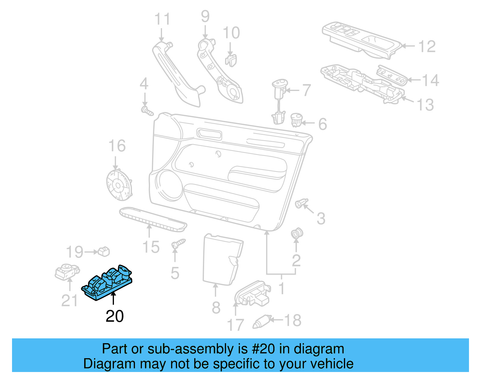 Window Switch 1J3-959-857-B - View 10