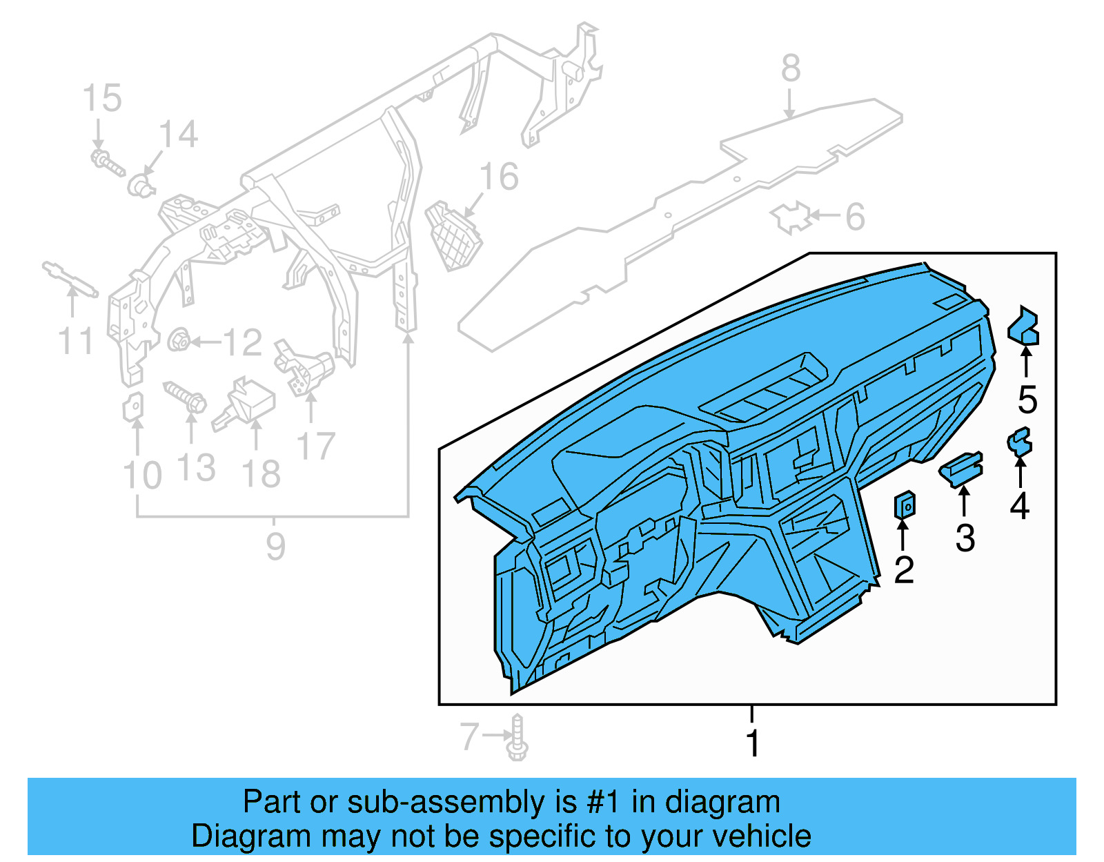 Instrument Panel 3CM-857-003-JDC - View 4
