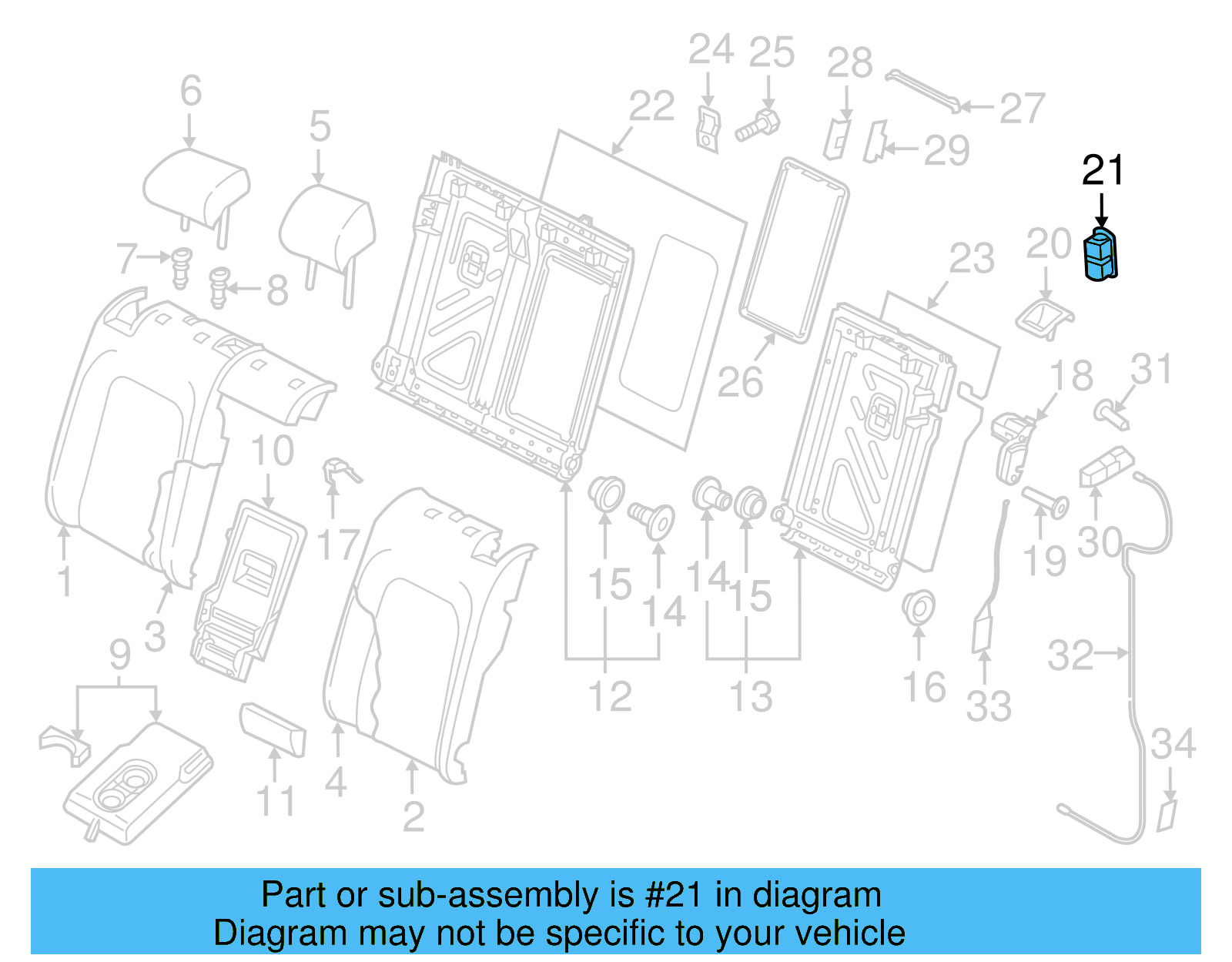 Seat Belt Guide 5GM-886-747-DHW - View 16