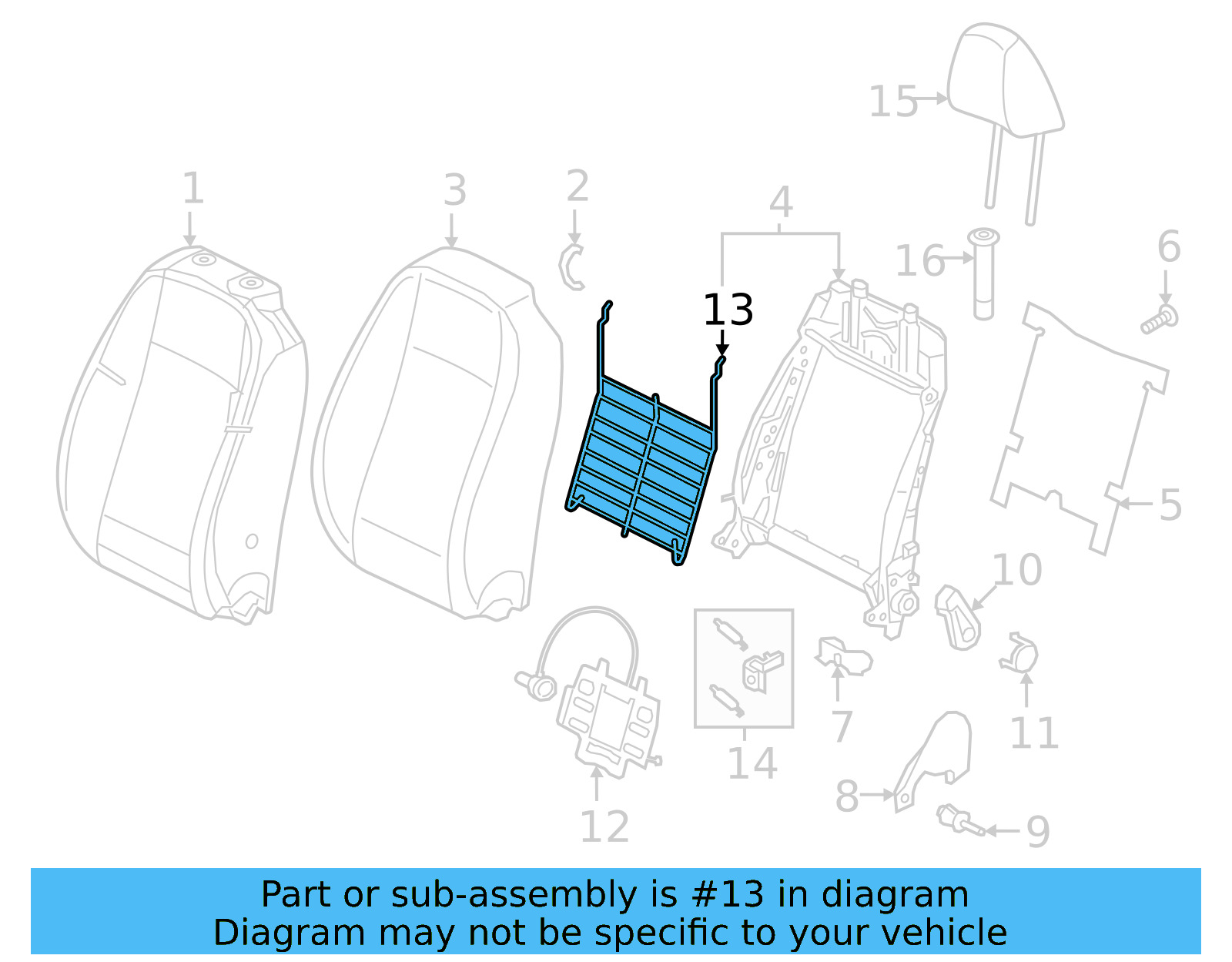 Seat Back Cushion Spring 5Q0-881-703-A - View 10