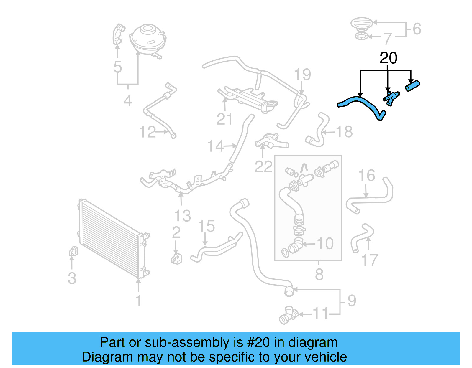 HVAC Heater Hose 1C0-122-157-K - View 6