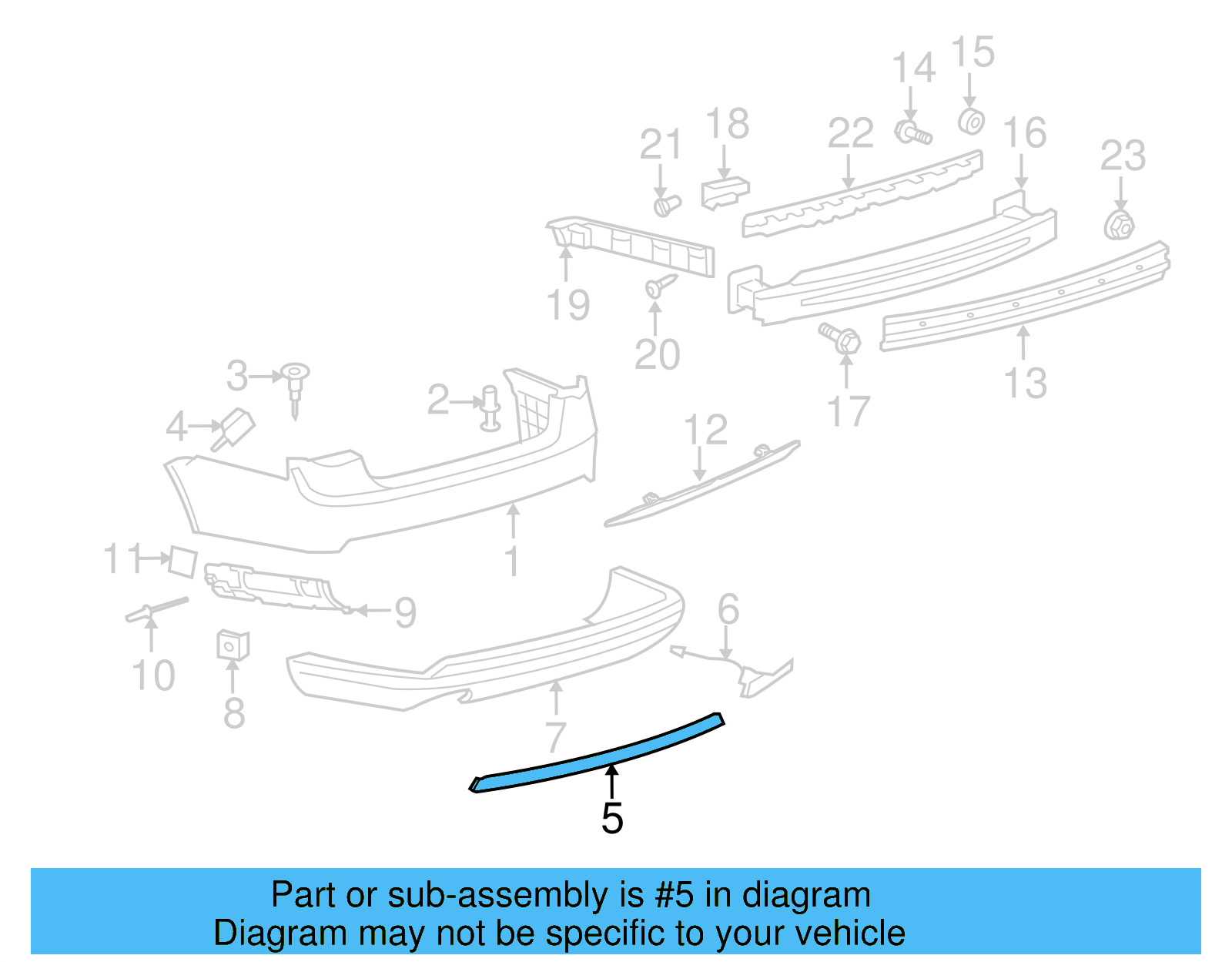 Bumper Trim 1K5-807-423-9B9 - View 10