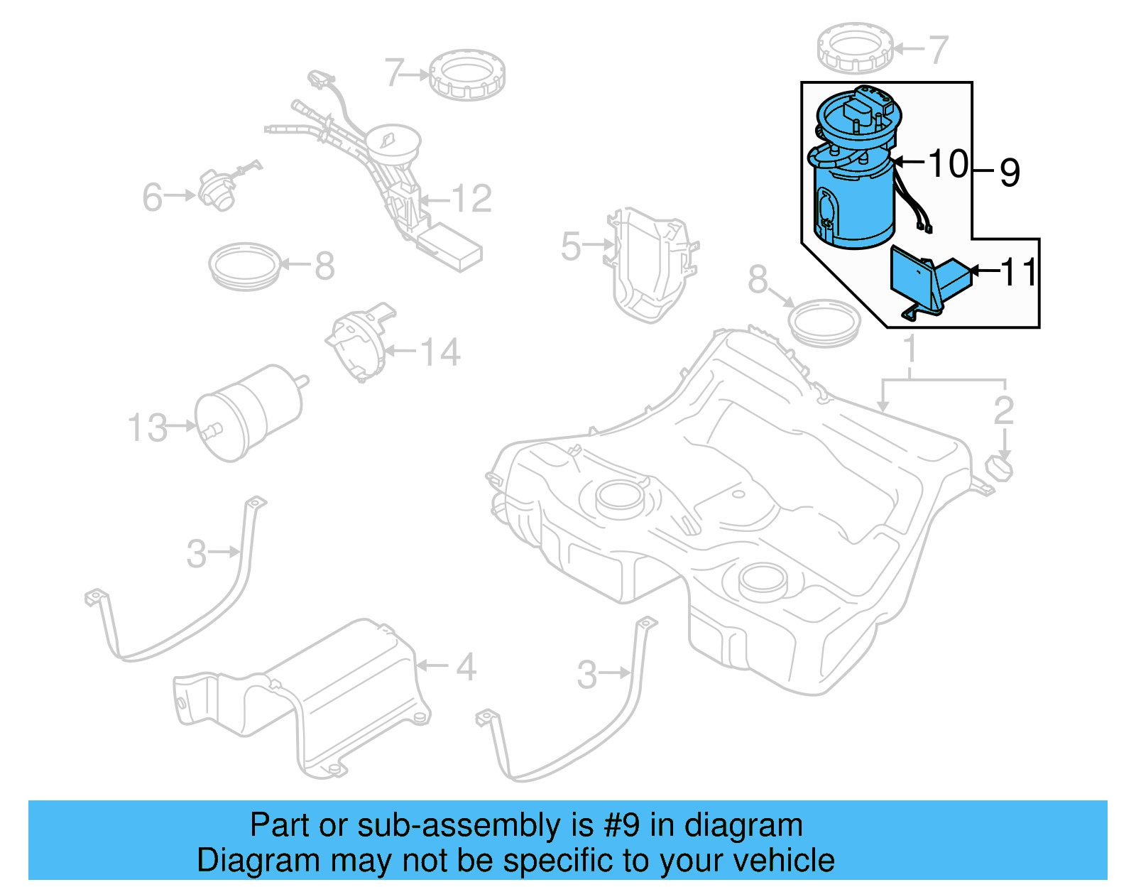Fuel Pump Assembly 8L9-919-051-G - View 8