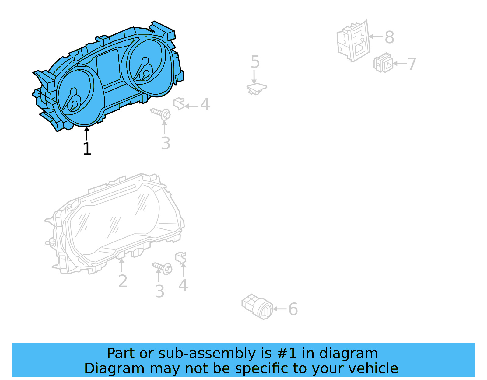 Instrument Cluster 5NA-920-850-C - View 3