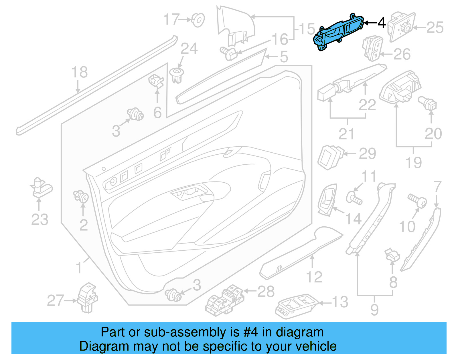 Handle, Inside 561-837-020-C-UBN - View 2