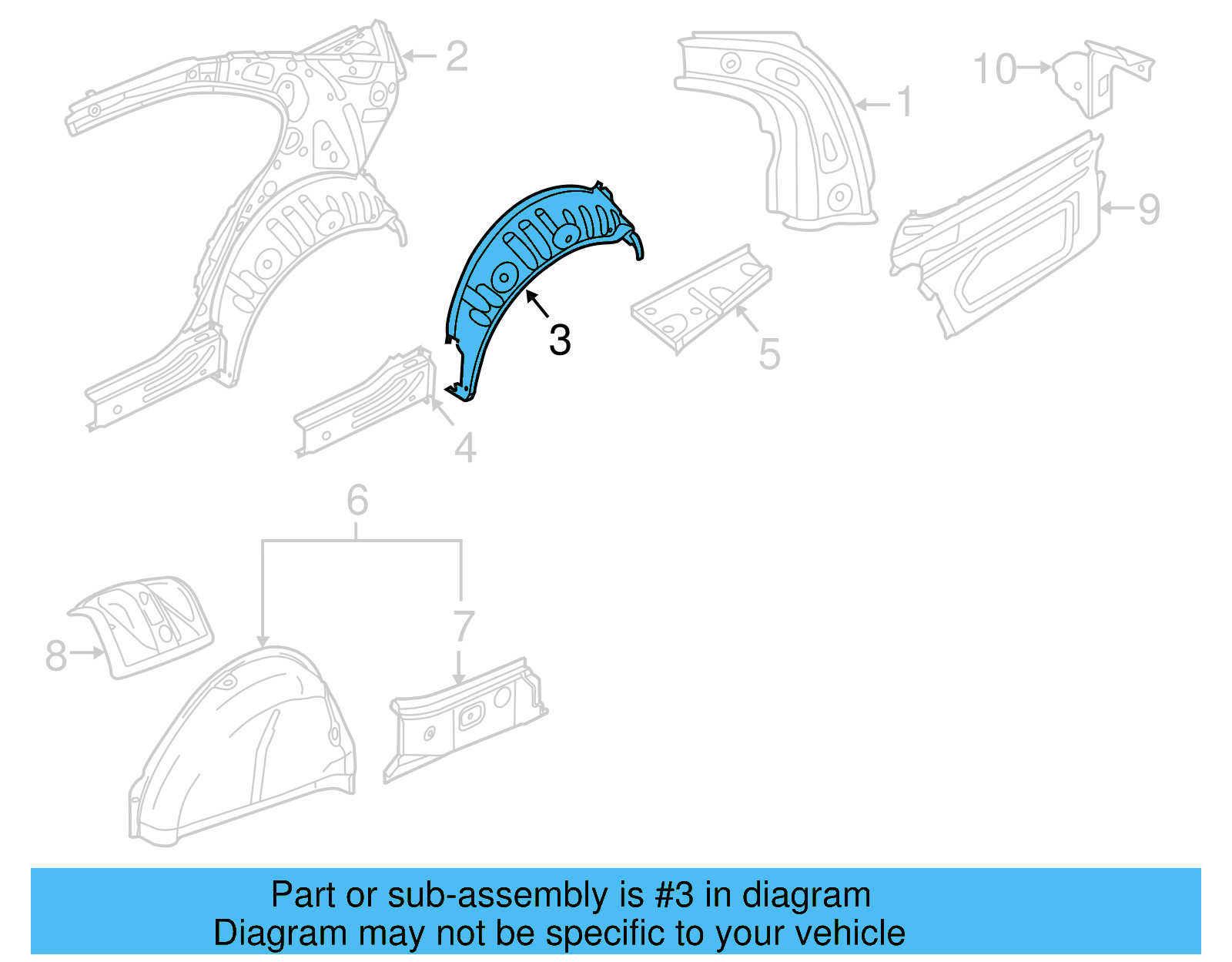 Outer Wheelhouse 5C6-809-412 - View 9
