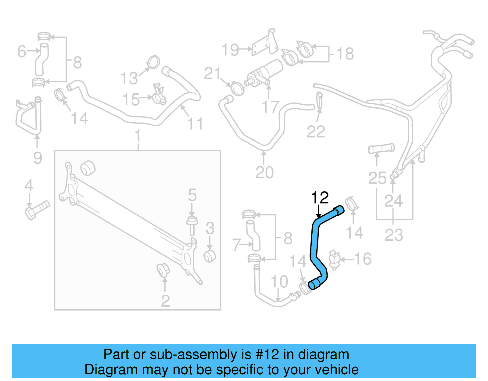 Connector Hose 7L6-121-096-E - View 3