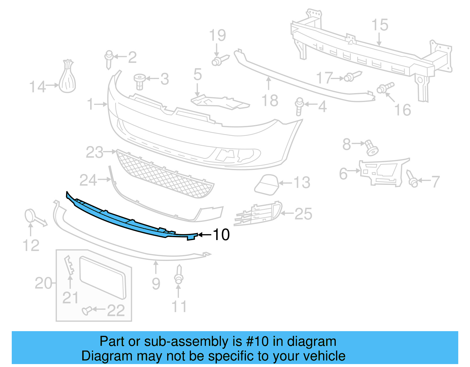 Spoiler Retainer Plate 5K0-805-915-9B9 - View 5