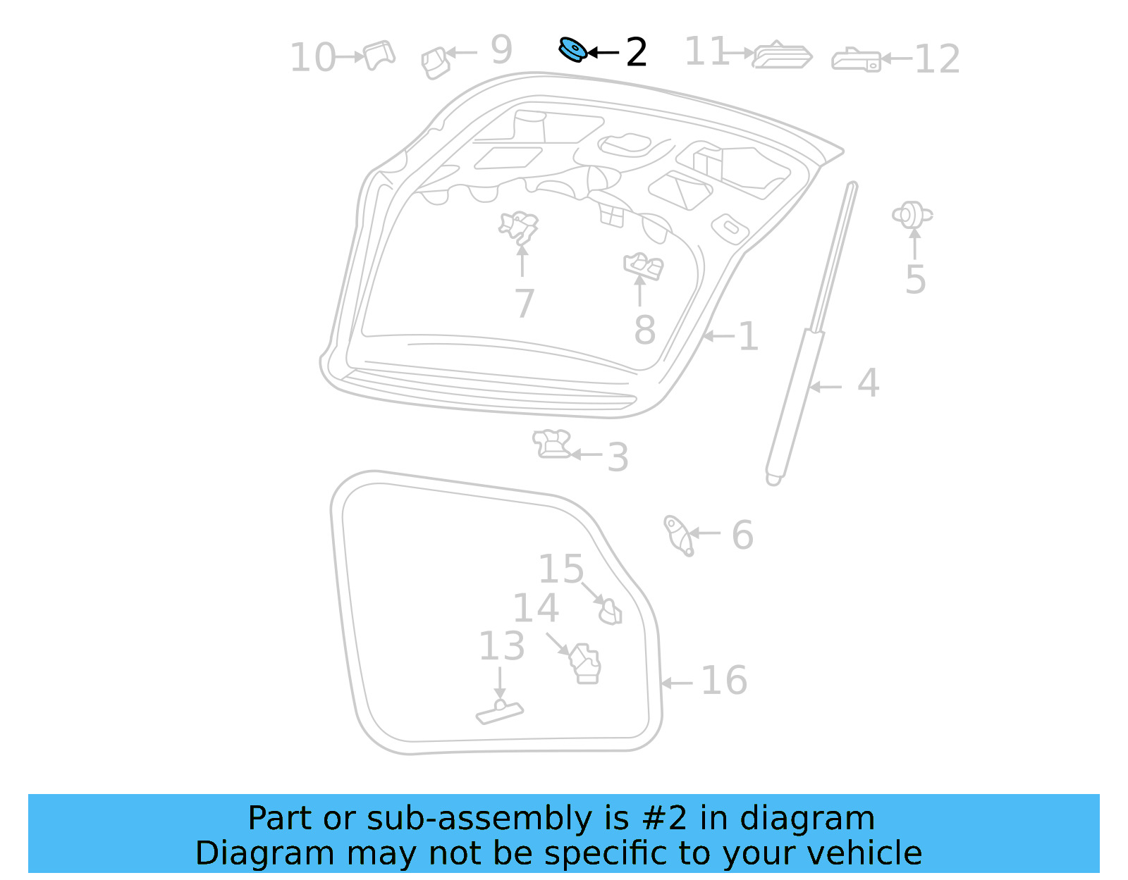 Door Shell Cap WHT-007-662-A - View 5