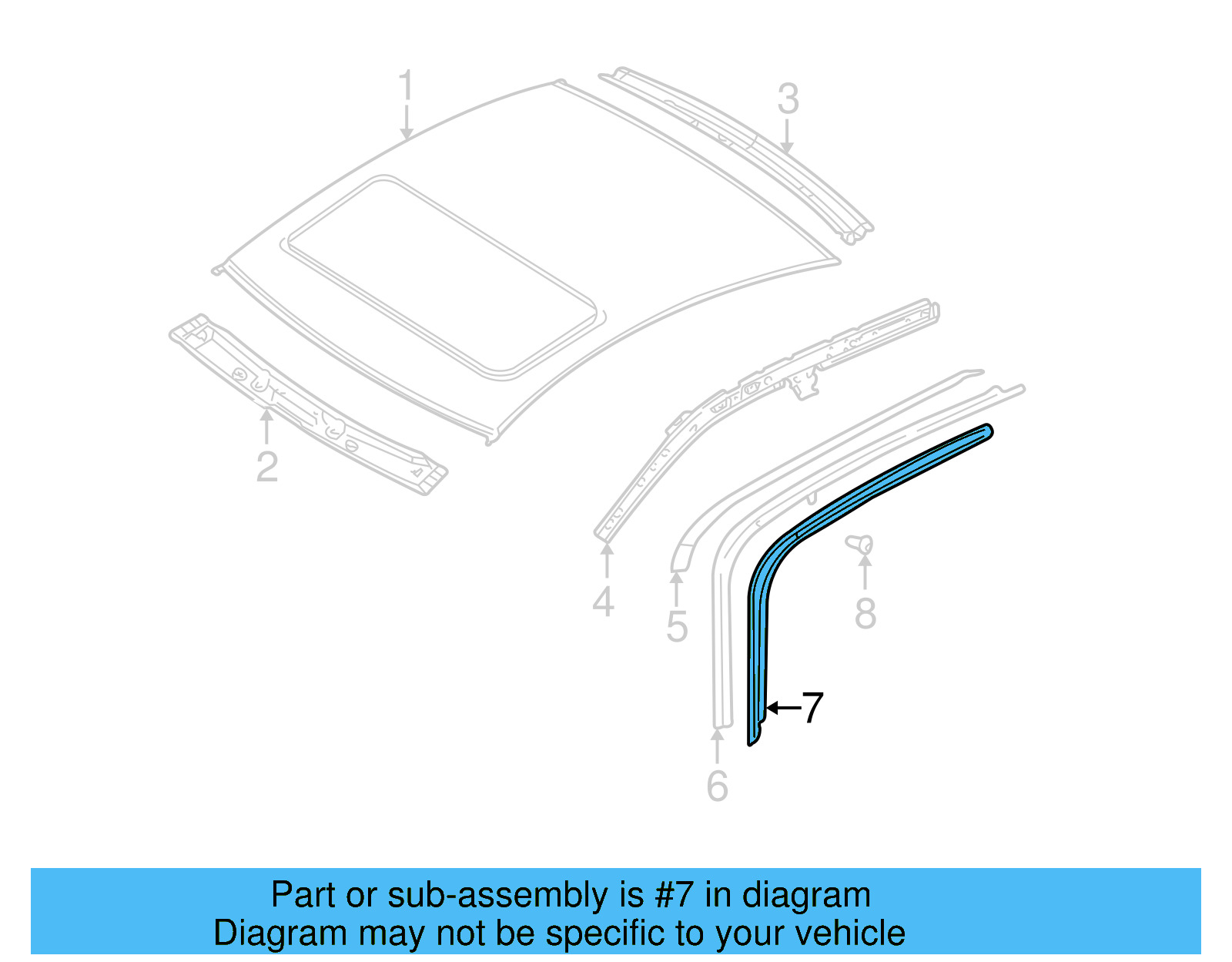 Strip Molding 3B9-853-710-C-B41 - View 17