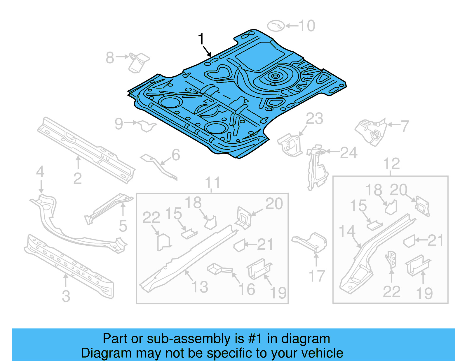 Floor Pan Assembly 8P0-813-111-C - View 4