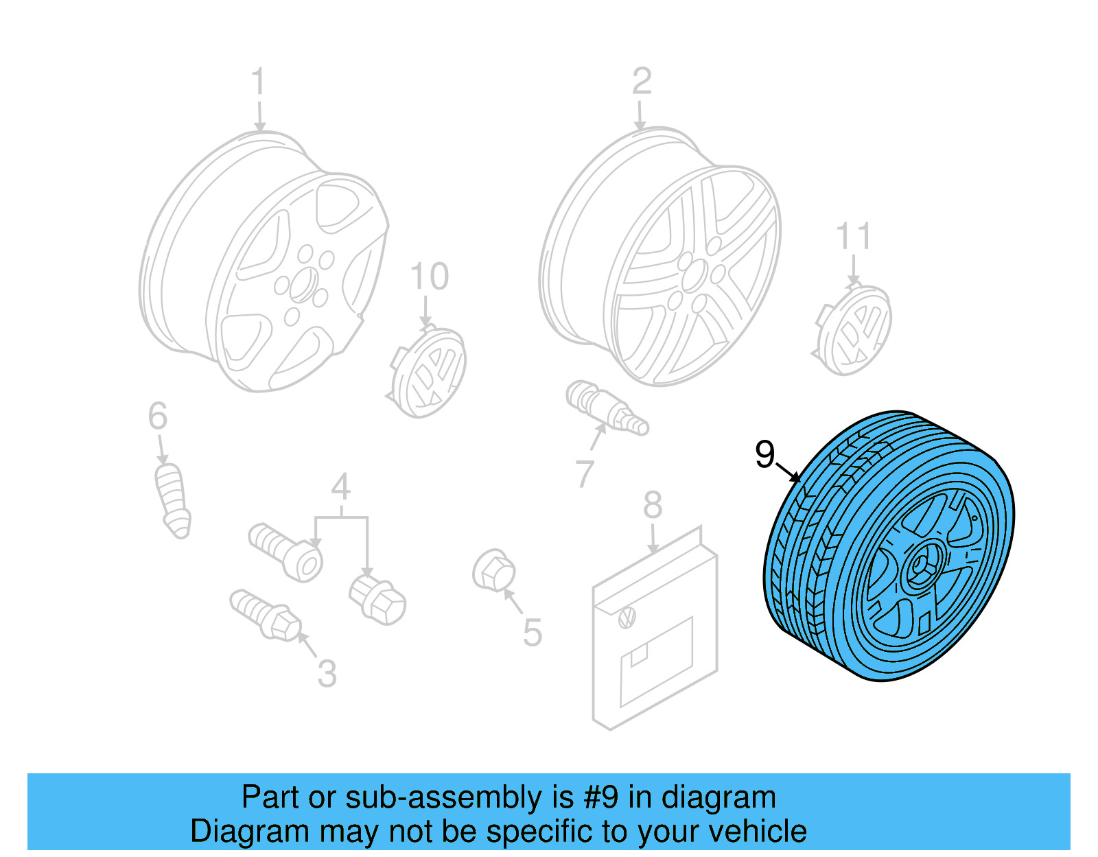 Spare Wheel 7L0-601-011-B - View 8