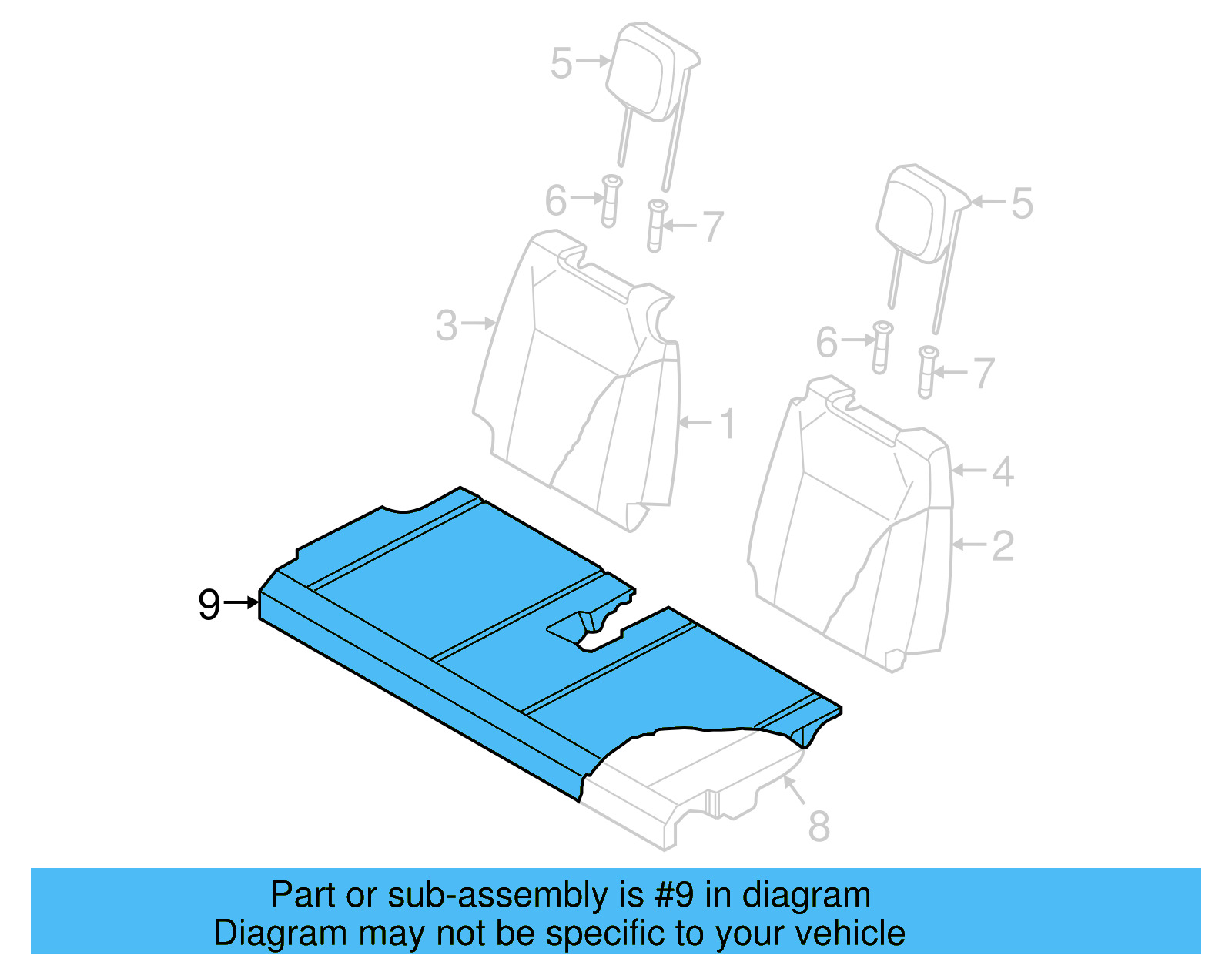 Seat Cover 5NN-888-405-D-EQZ - View 4