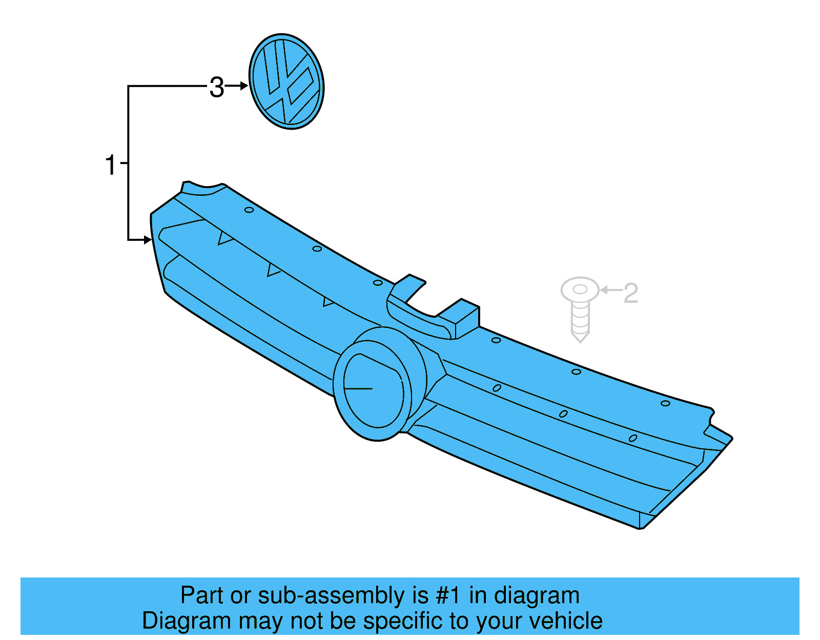 Grille 5G0-853-651-D-ZLL - View 4