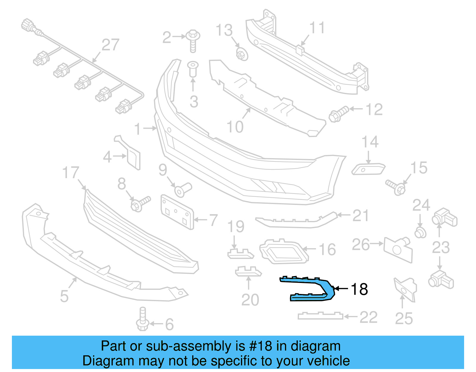 Outer Grille 5C6-853-665-G-9B9 - View 6