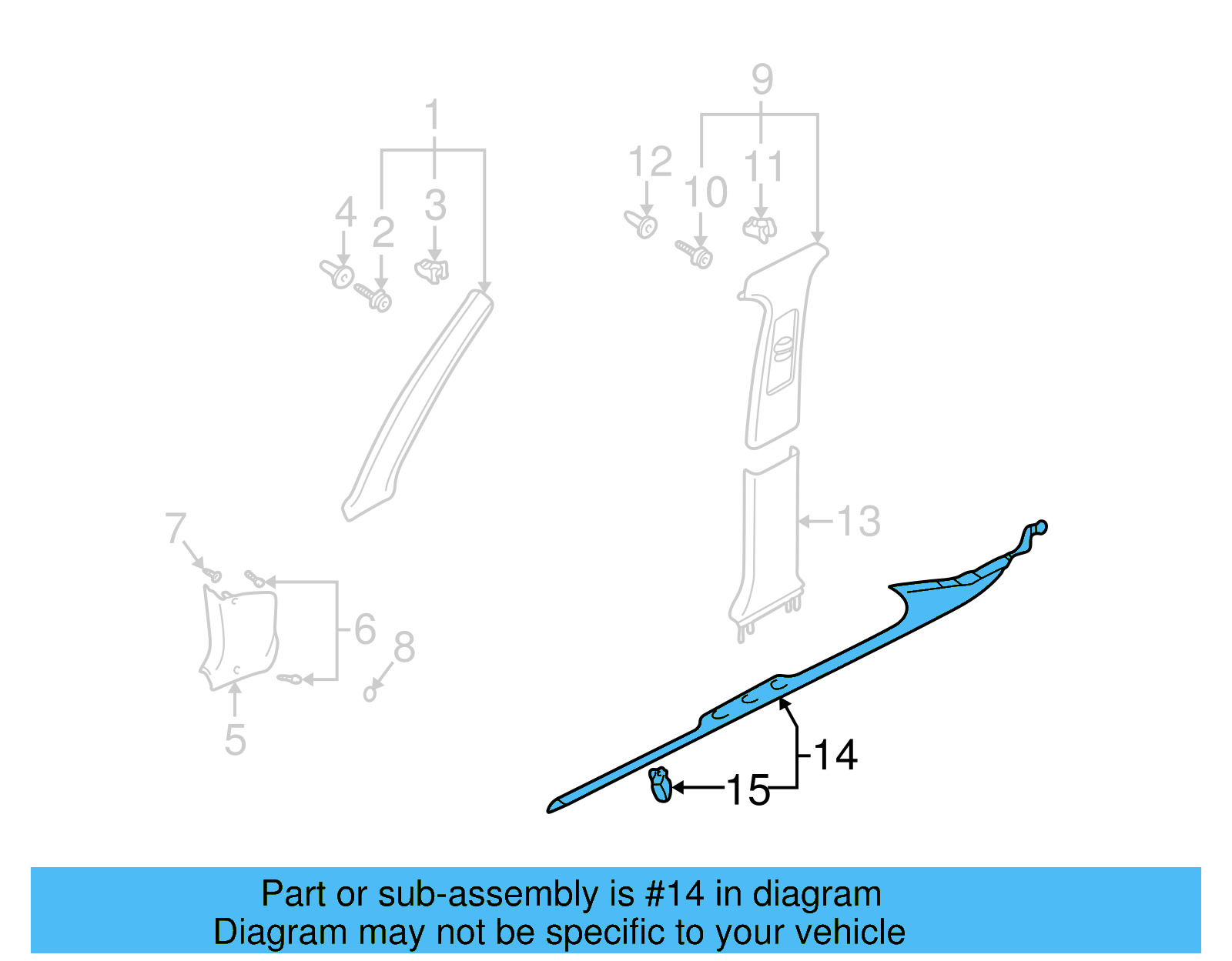 Scuff Plate 3B0-853-370-G-U71 - View 16