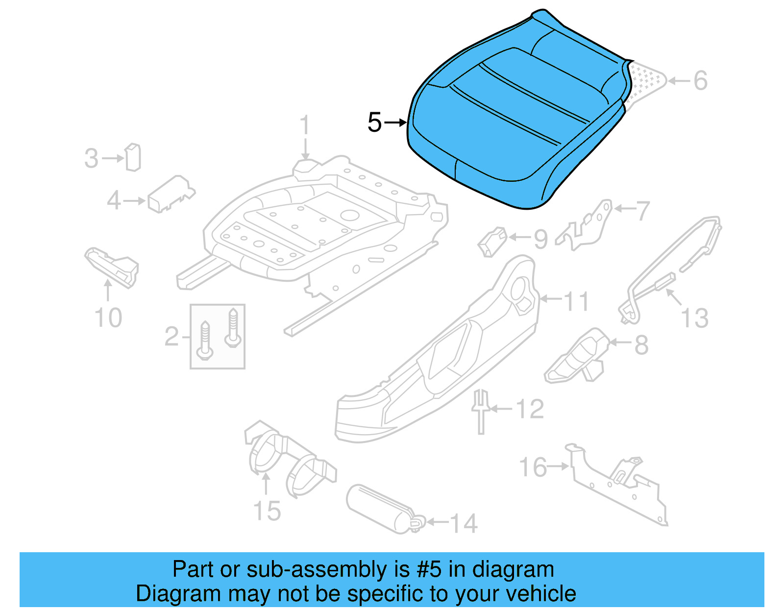 Seat Cover 5C6-881-406-AG-X0B