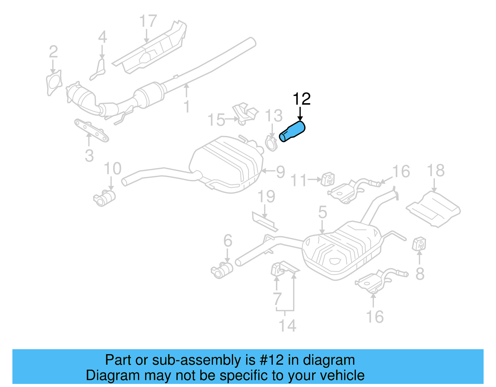 Tail Pipe Extension 3C0-253-681-P - View 11
