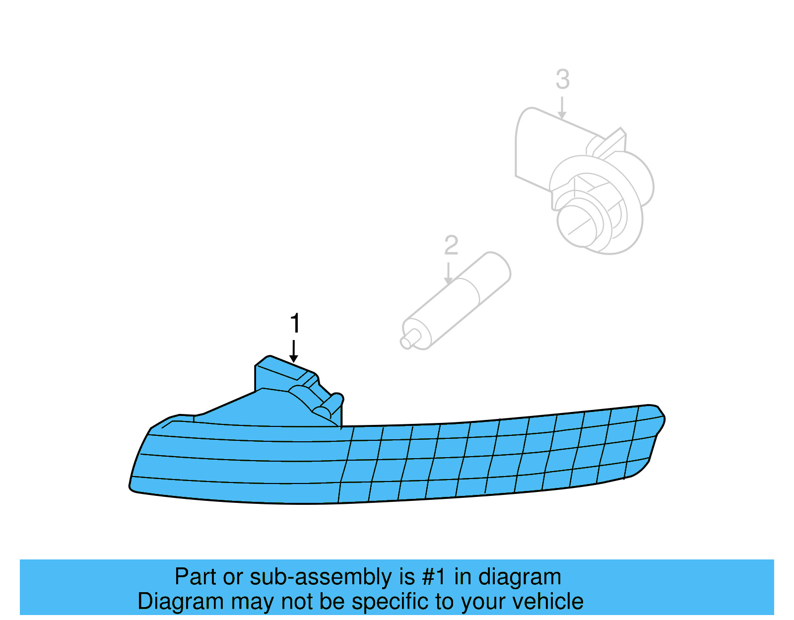 Park Lamp Assembly 1C0-953-042-R - View 10